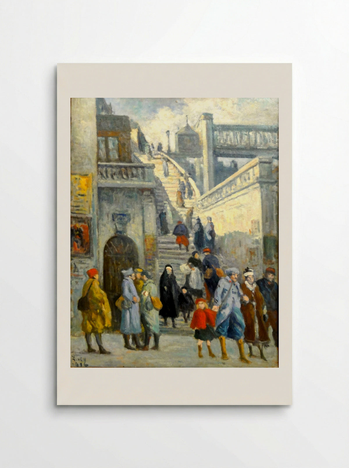 Escaliers de la rue de l'Alsace - Maximilien Luce - Poster