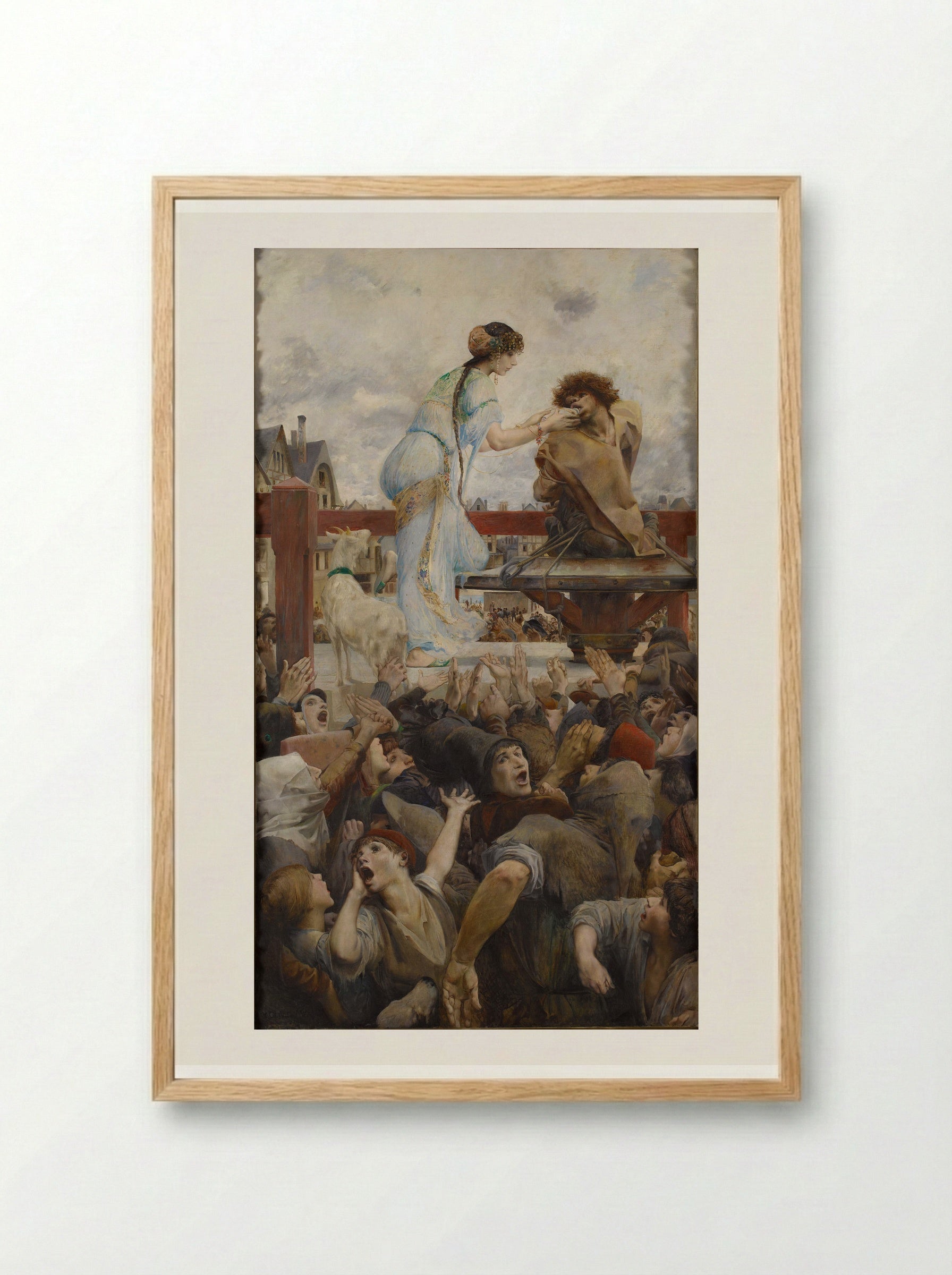 Esmeralda and Quasimodo - Luc-Olivier Merson - Framed Print Wood