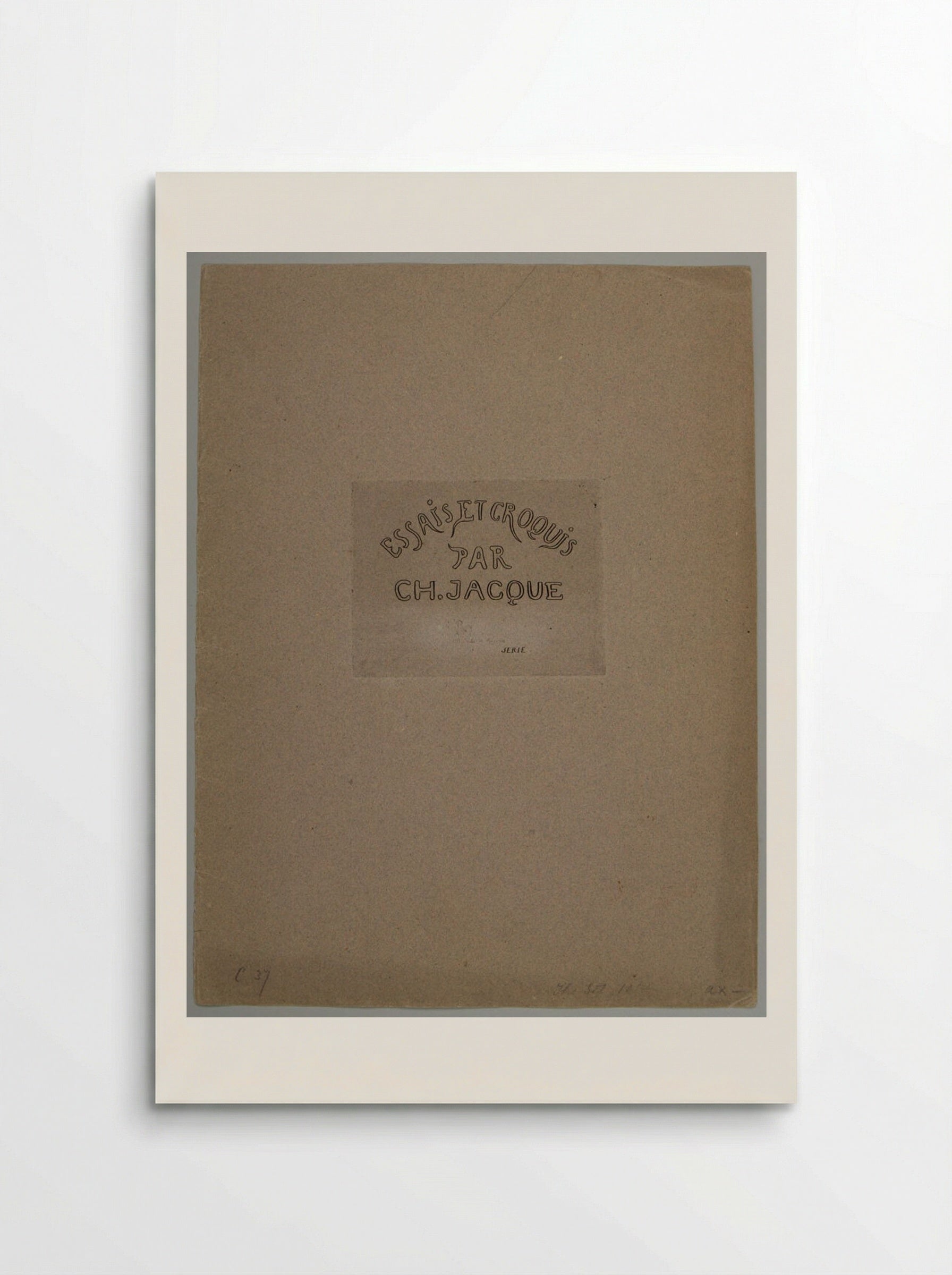 Essais et Croquis (Cover Design) - Charles-Émile Jacque - Poster