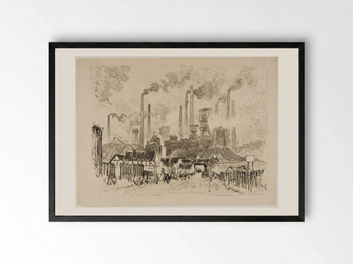 Essen, Germany - Joseph Pennell - Framed Print Black
