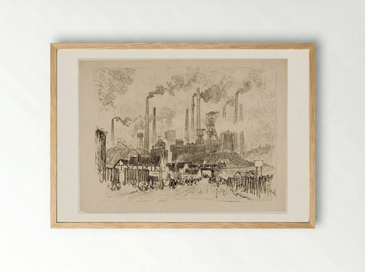 Essen, Germany - Joseph Pennell - Framed Print Wood