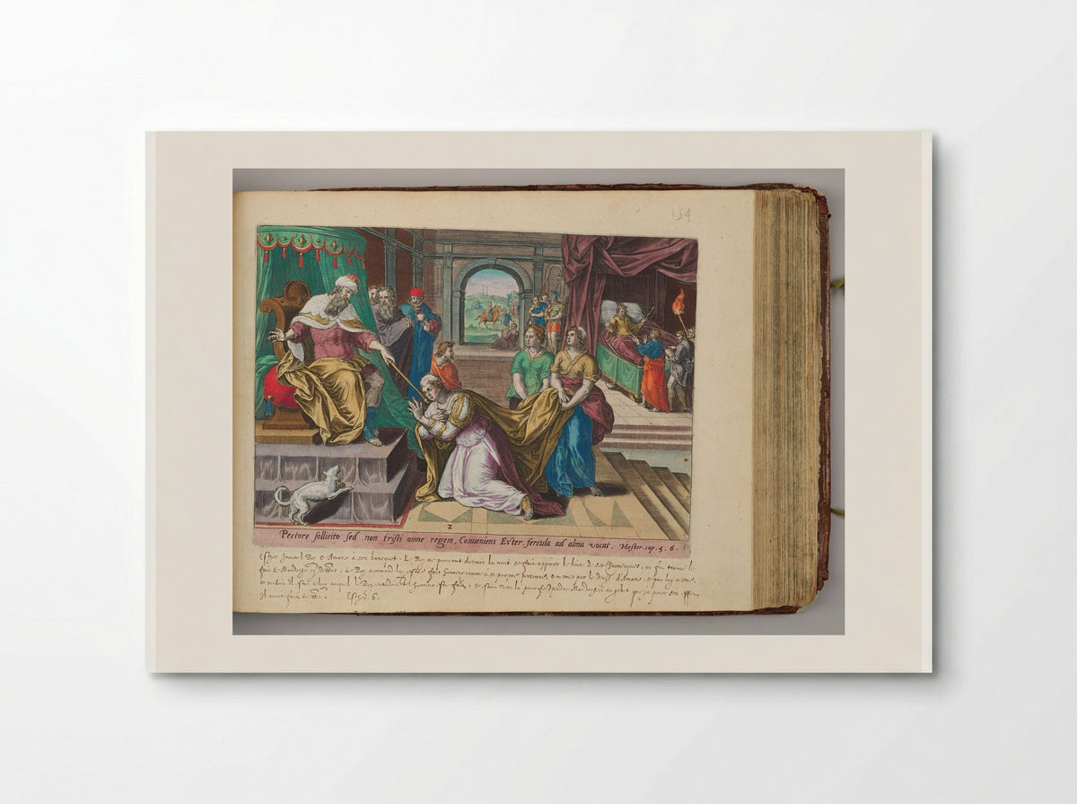 Esther before Ahasuerus - Hans Collaert the Elder - Poster