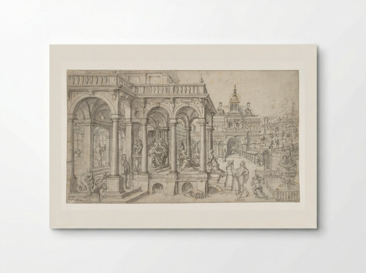 Esther before Ahasuerus - Hans Vredeman de Vries - Poster