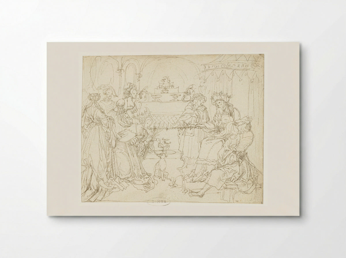 Esther voor Ahasverus - Meester van het Berlijnse Schetsboek - Poster