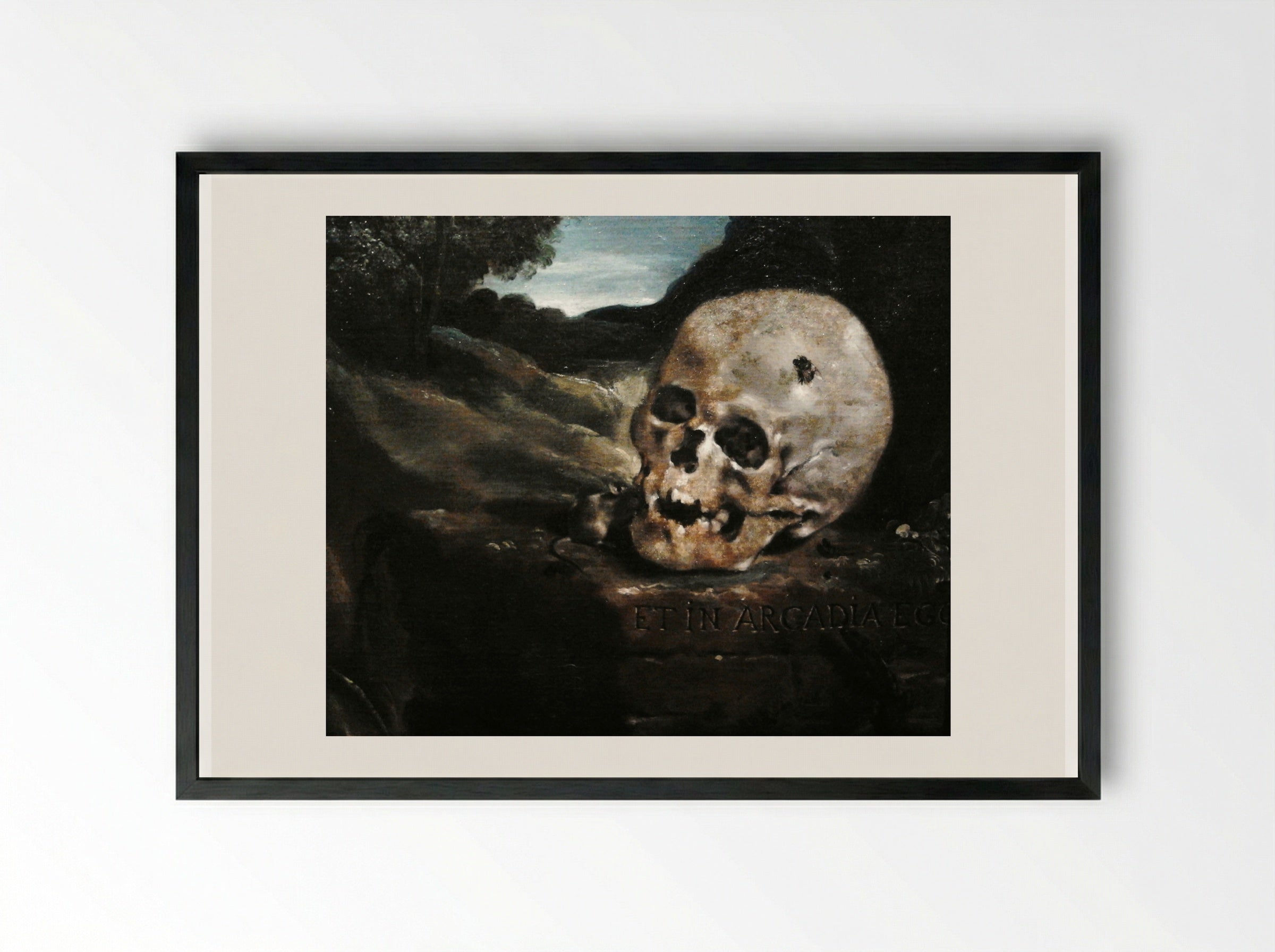 Et in Arcadia Ego - Guercino - Framed Print Black