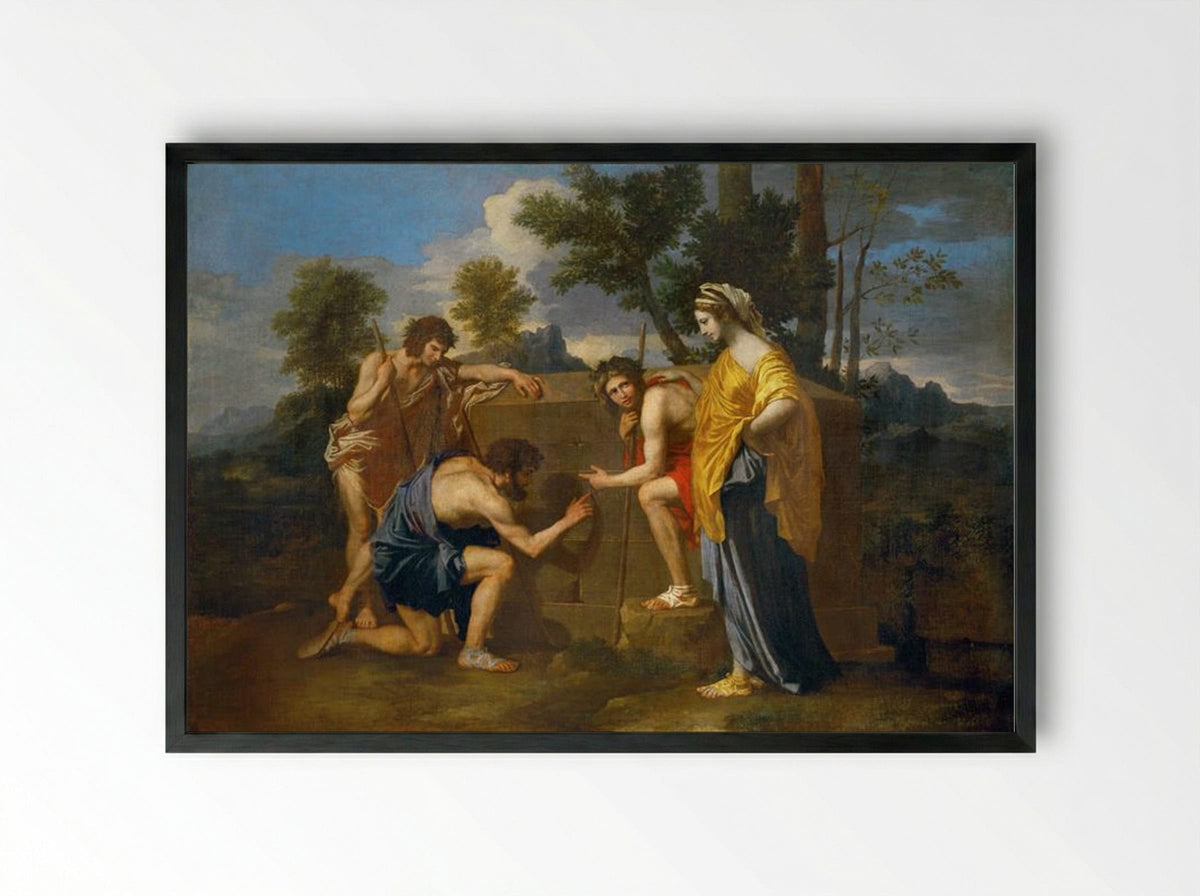 Et in Arcadia ego - Nicolas Poussin - Framed Print Black