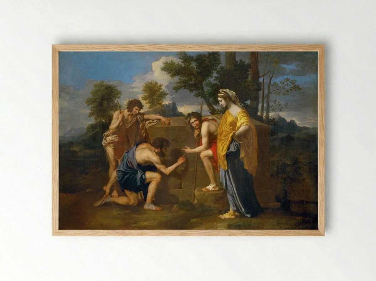 Et in Arcadia ego - Nicolas Poussin - Framed Print Wood