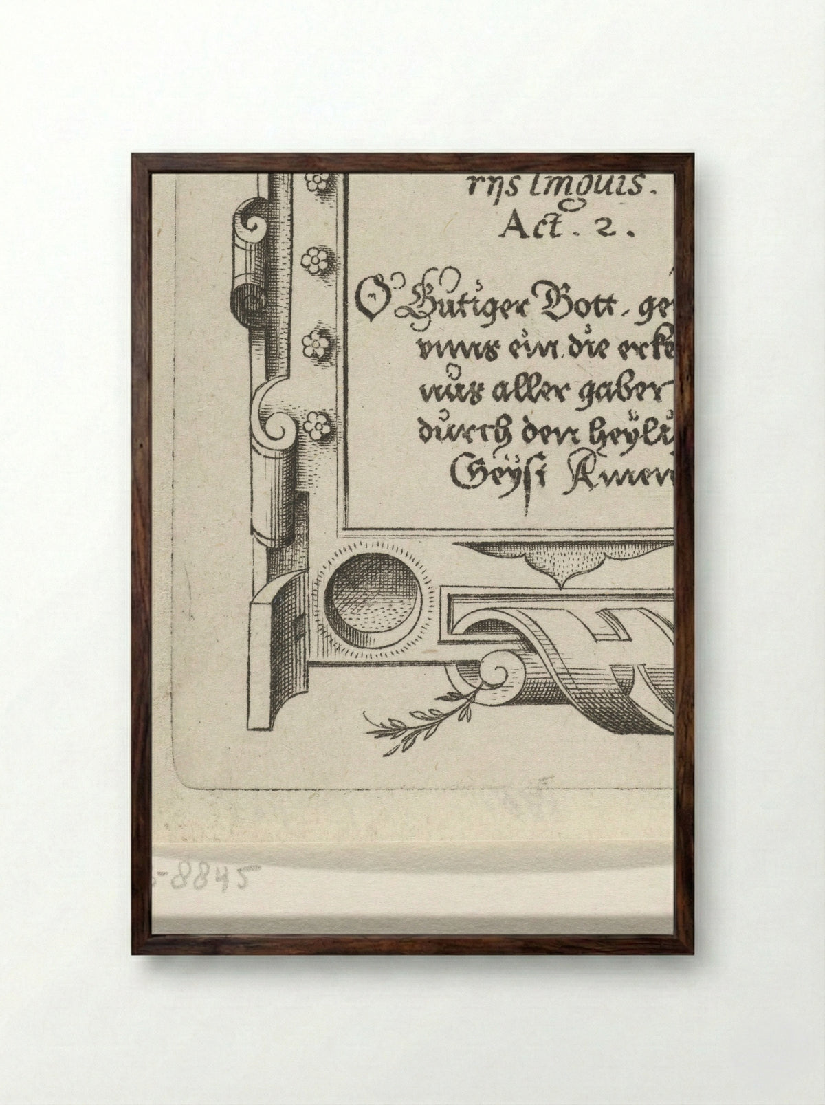 Et repleti - Virgilius Solis - Framed Print Dark Wood