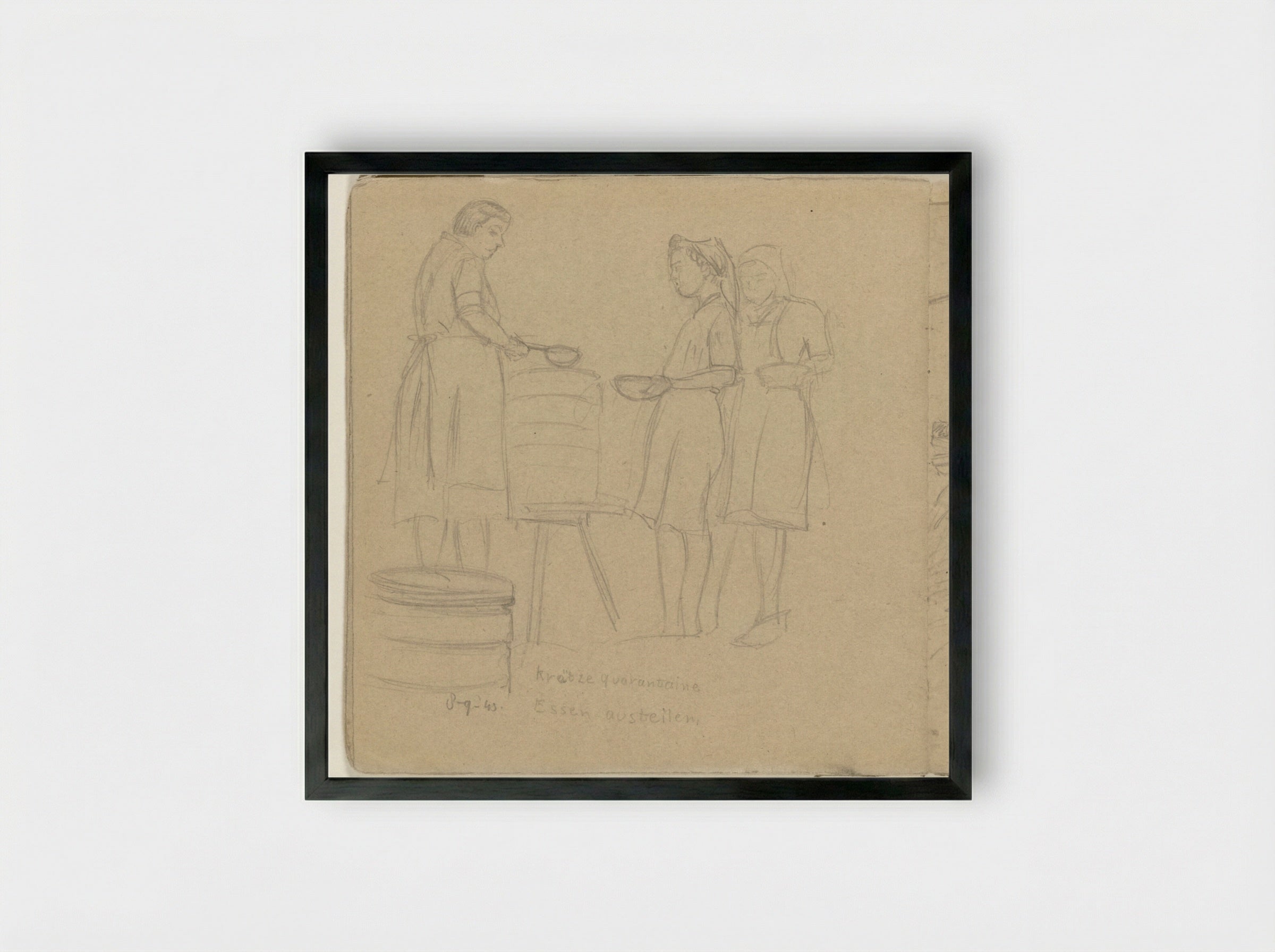 Etenstijd in quarantaine - To Frank-Stoltz - Framed Print Black
