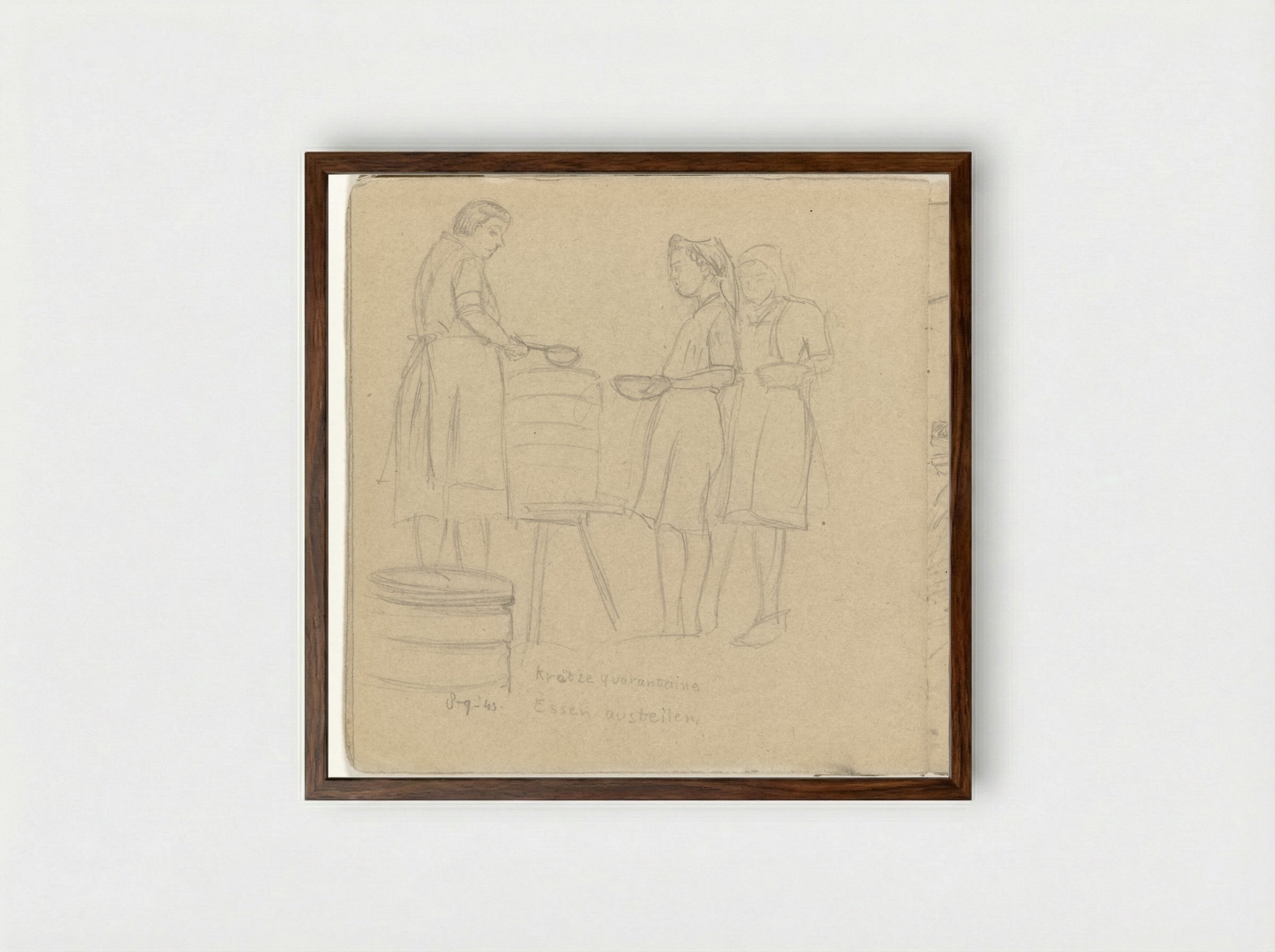 Etenstijd in quarantaine - To Frank-Stoltz - Framed Print Dark Wood