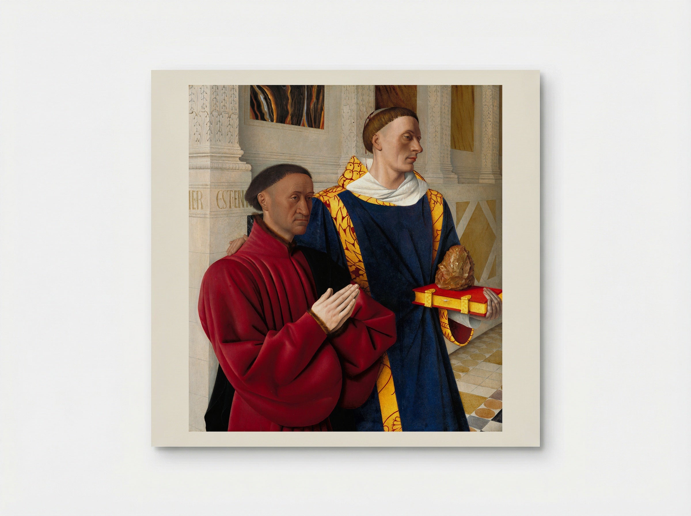 Etienne Chevalier and Saint Stephen - Jean Fouquet - Poster