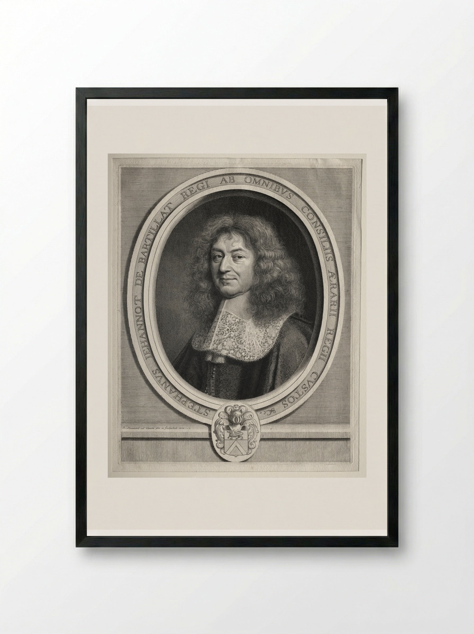 Etienne Jehannot de Bartillat - Robert Nanteuil - Framed Print Black