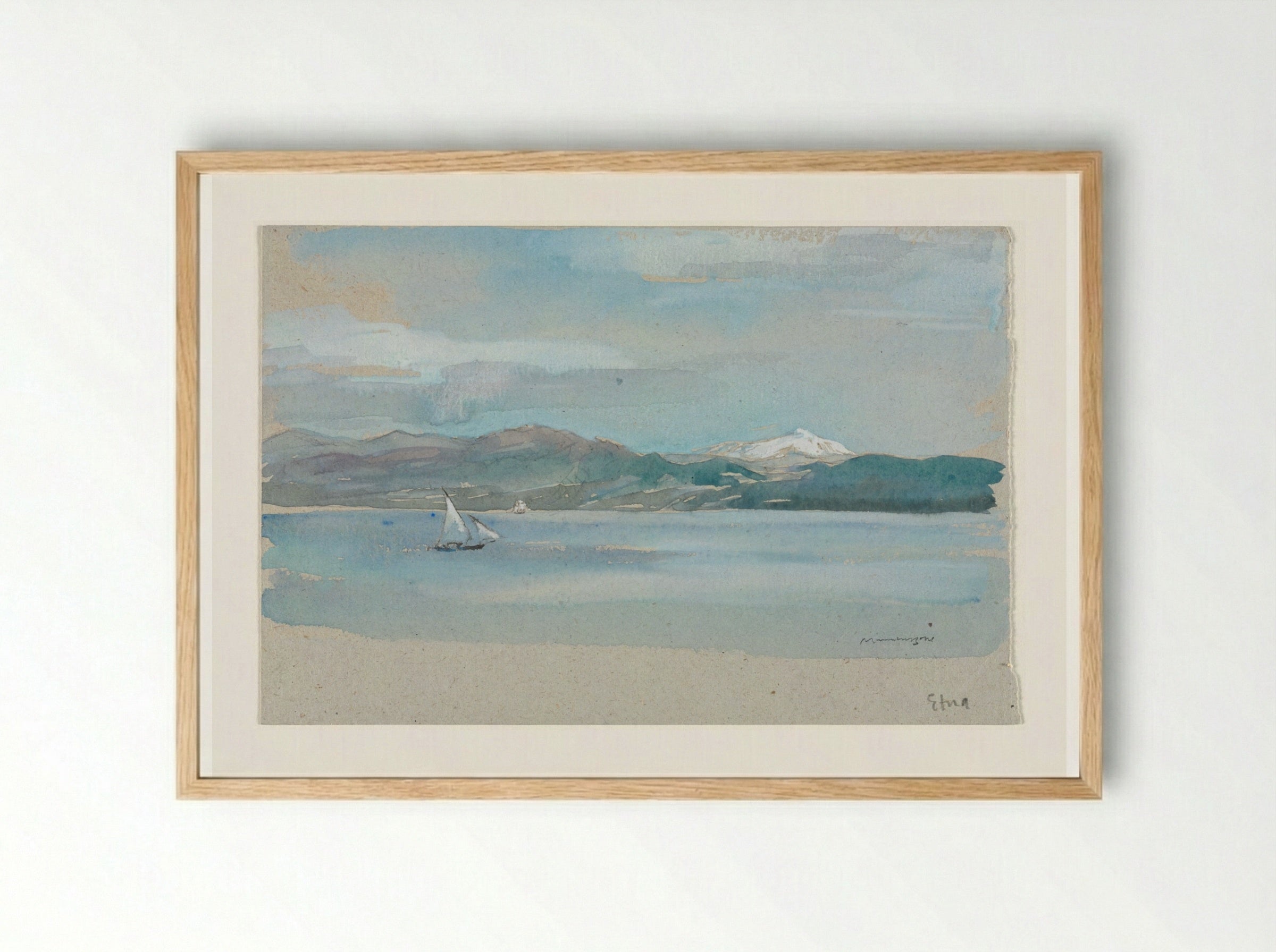 Etna - Muirhead Bone - Framed Print Wood