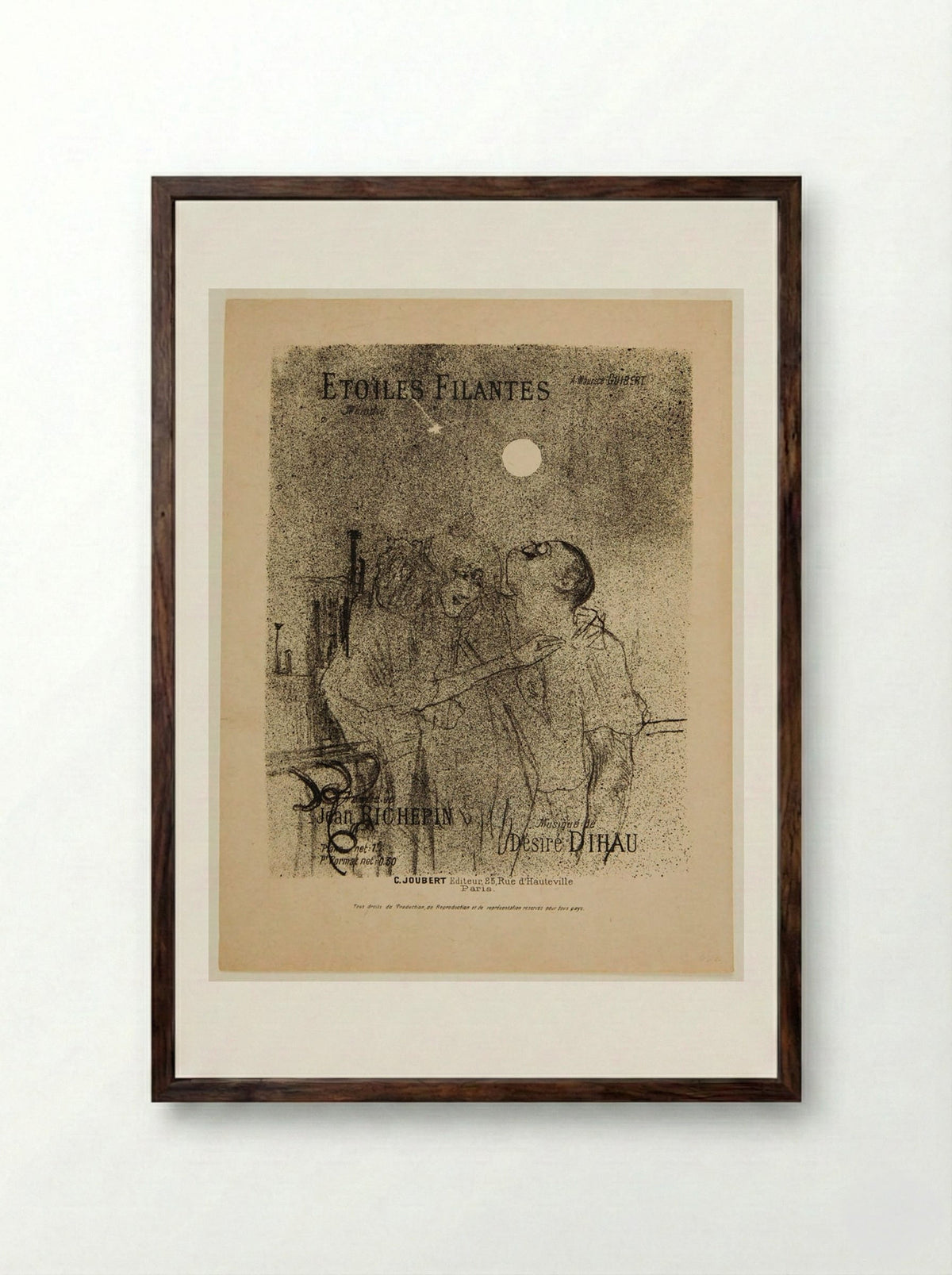 Etoiles Filantes - Henri de Toulouse-Lautrec - Framed Print Dark Wood