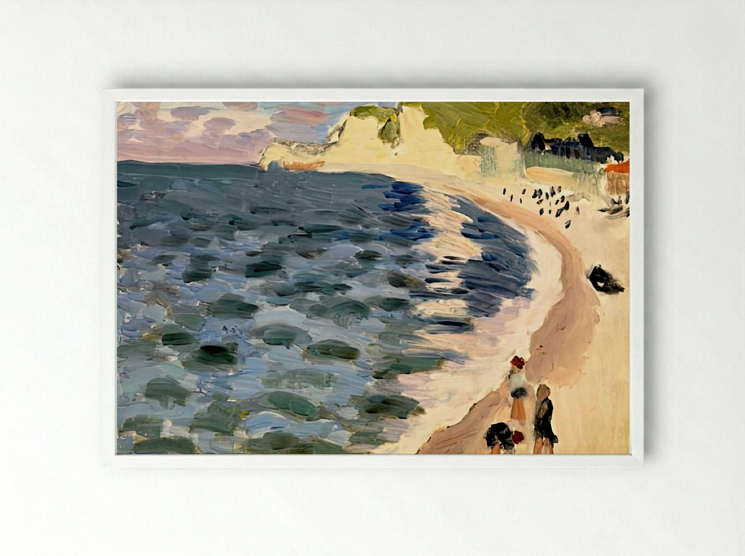 Etretat The Sea by Henri Matisse – Fauvist Coastal Landscape Print - Framed Print White