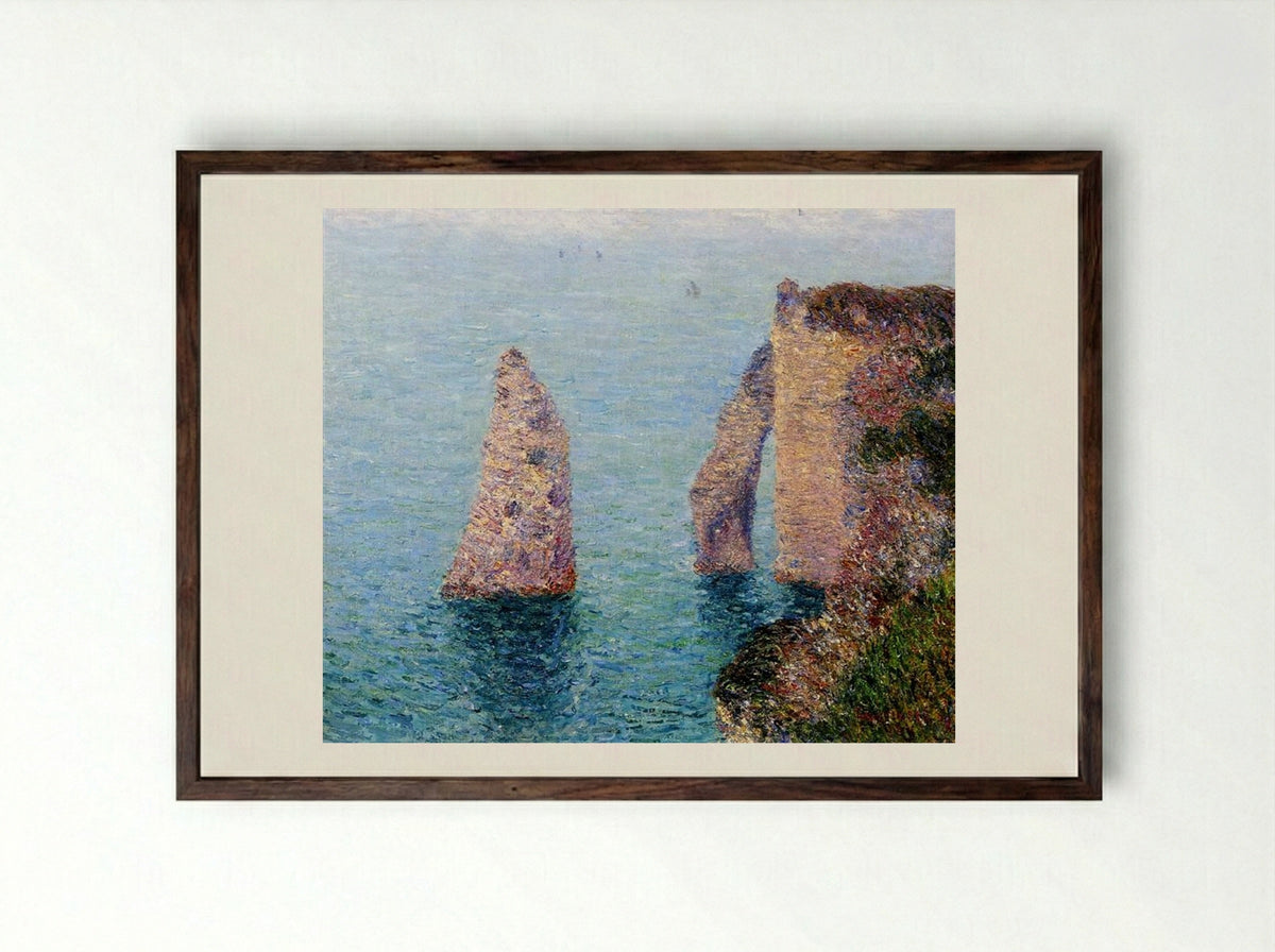 Etretat - Gustave Loiseau - Framed Print Dark Wood