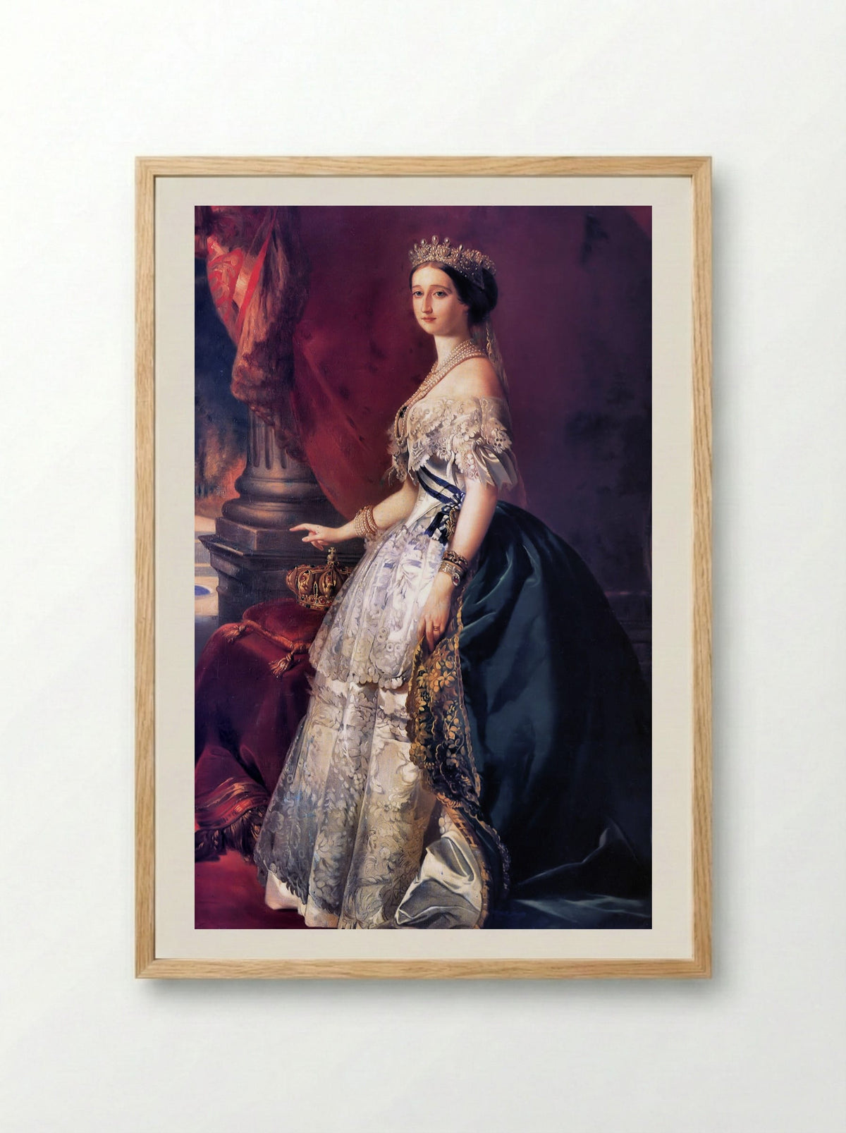 Eugénie de Montijo, Empress of France - Franz Xaver Winterhalter - Framed Print Wood