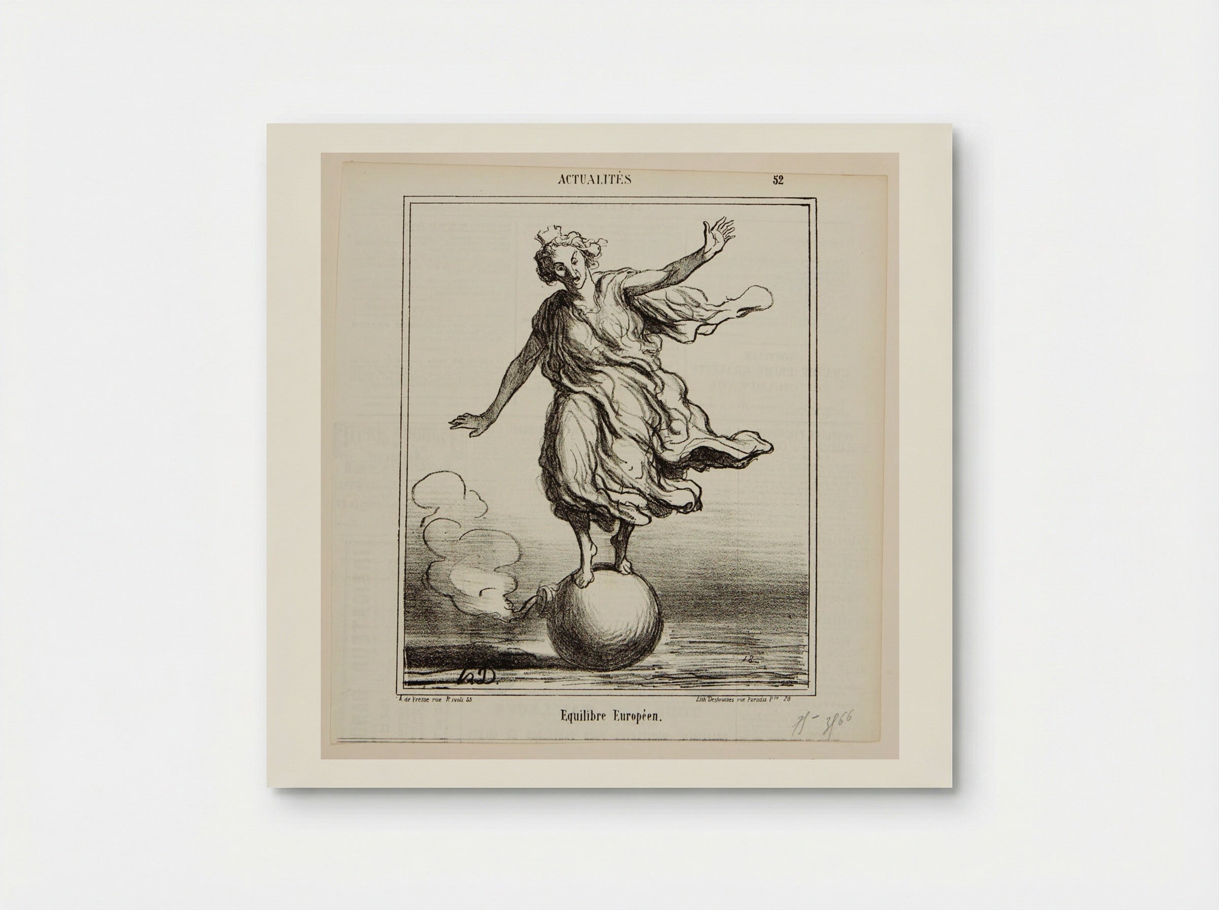 European Equilibrium - Honoré-Victorin Daumier - Poster