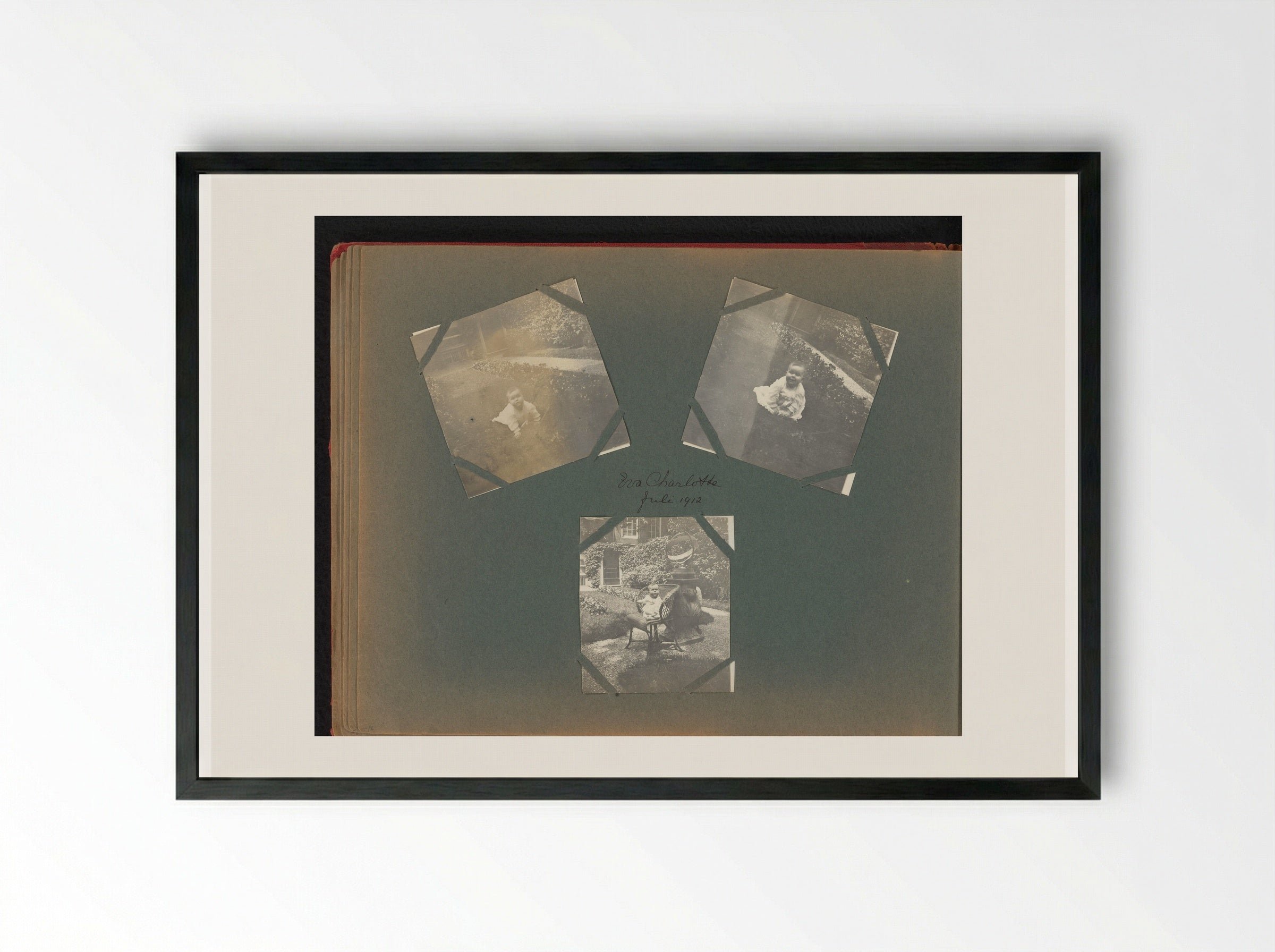 Eva Boelen in the Garden of Keizersgracht 756 - Charlotte Alida Boelen-Matthes - Framed Print Black
