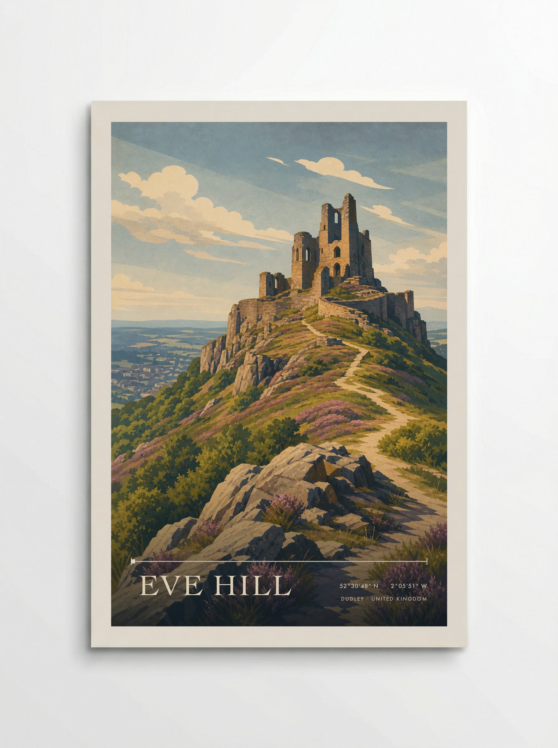 Eve Hill Dudley United Kingdom Travel Poster - Poster