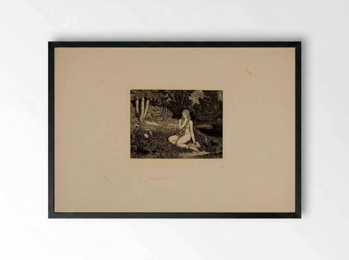 Eve - Max Klinger - Framed Print Black