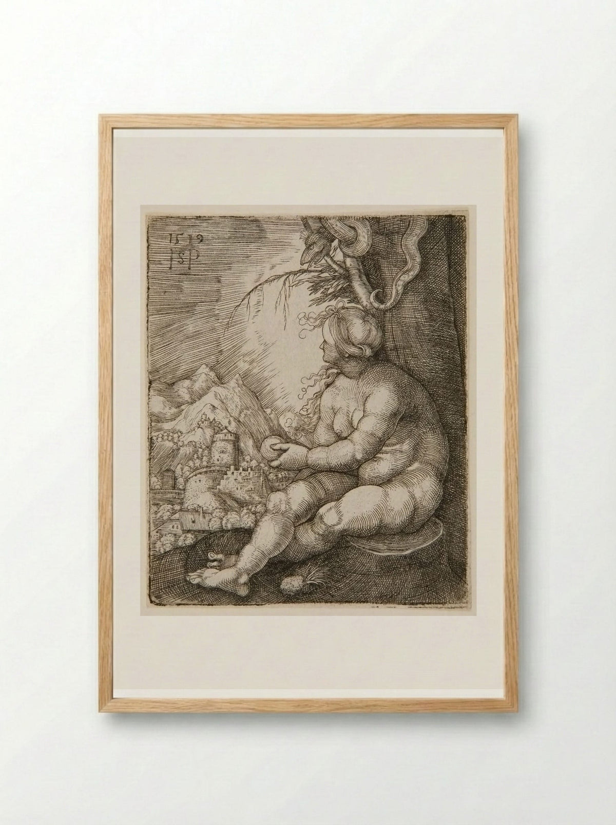 Eve - Sebald Beham - Framed Print Wood