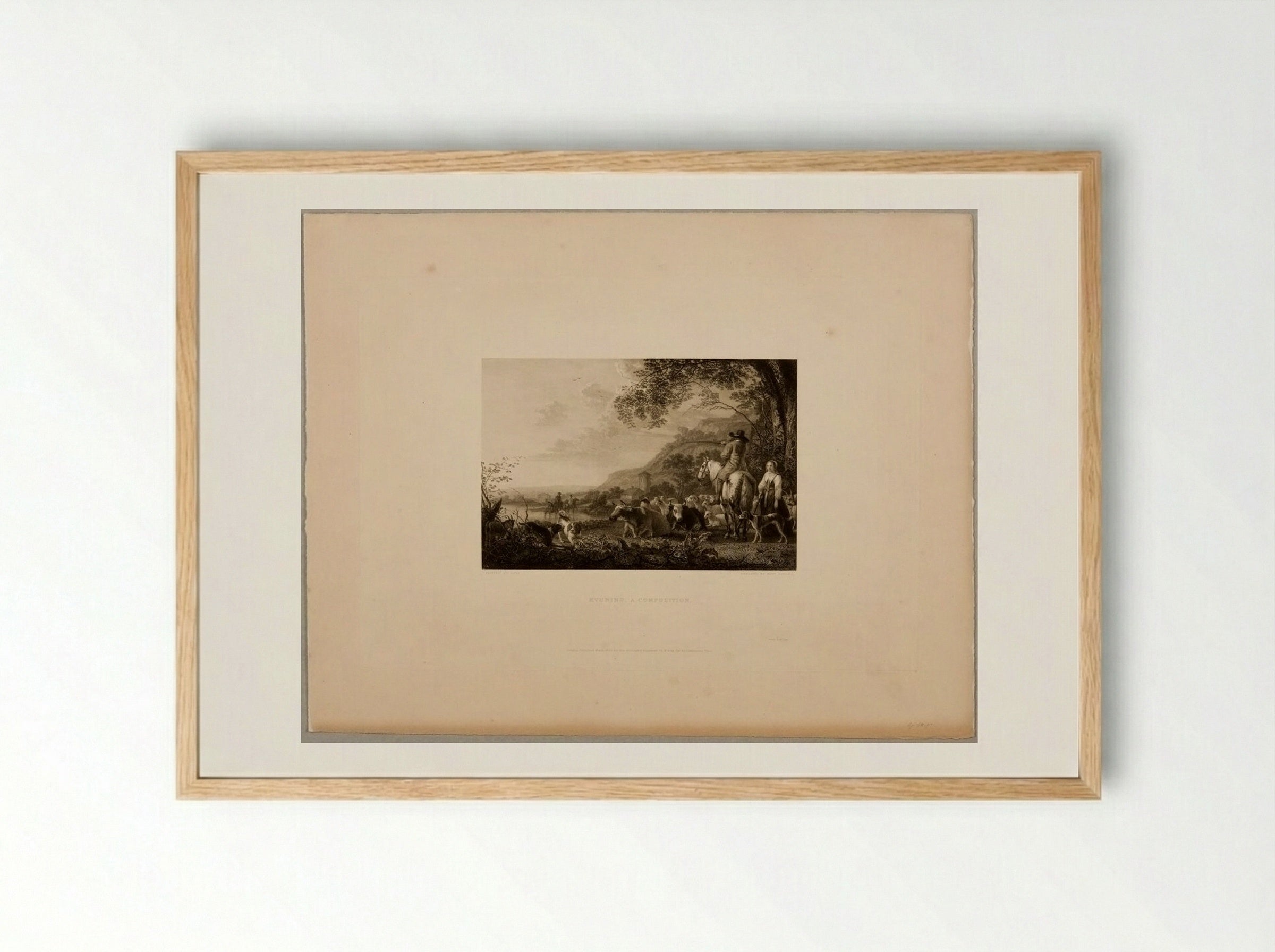 Evening, A Composition - Edward Goodall - Framed Print Wood