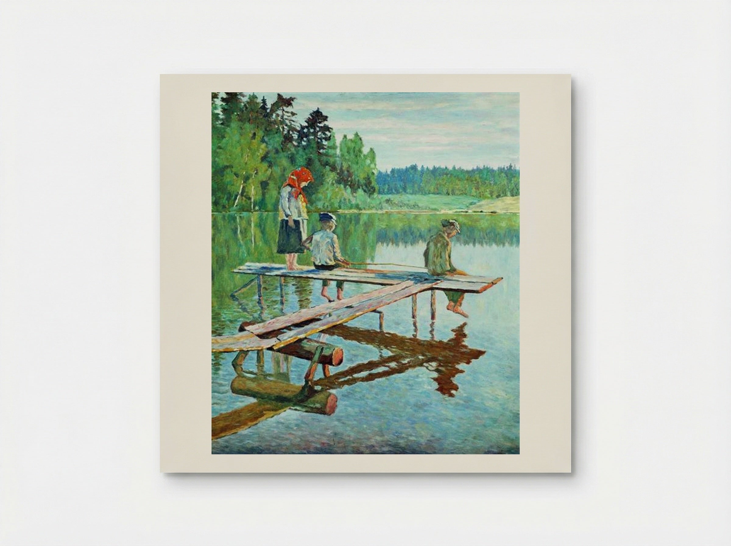 Evening (Angler) - Nikolay Bogdanov-Belsky - Poster