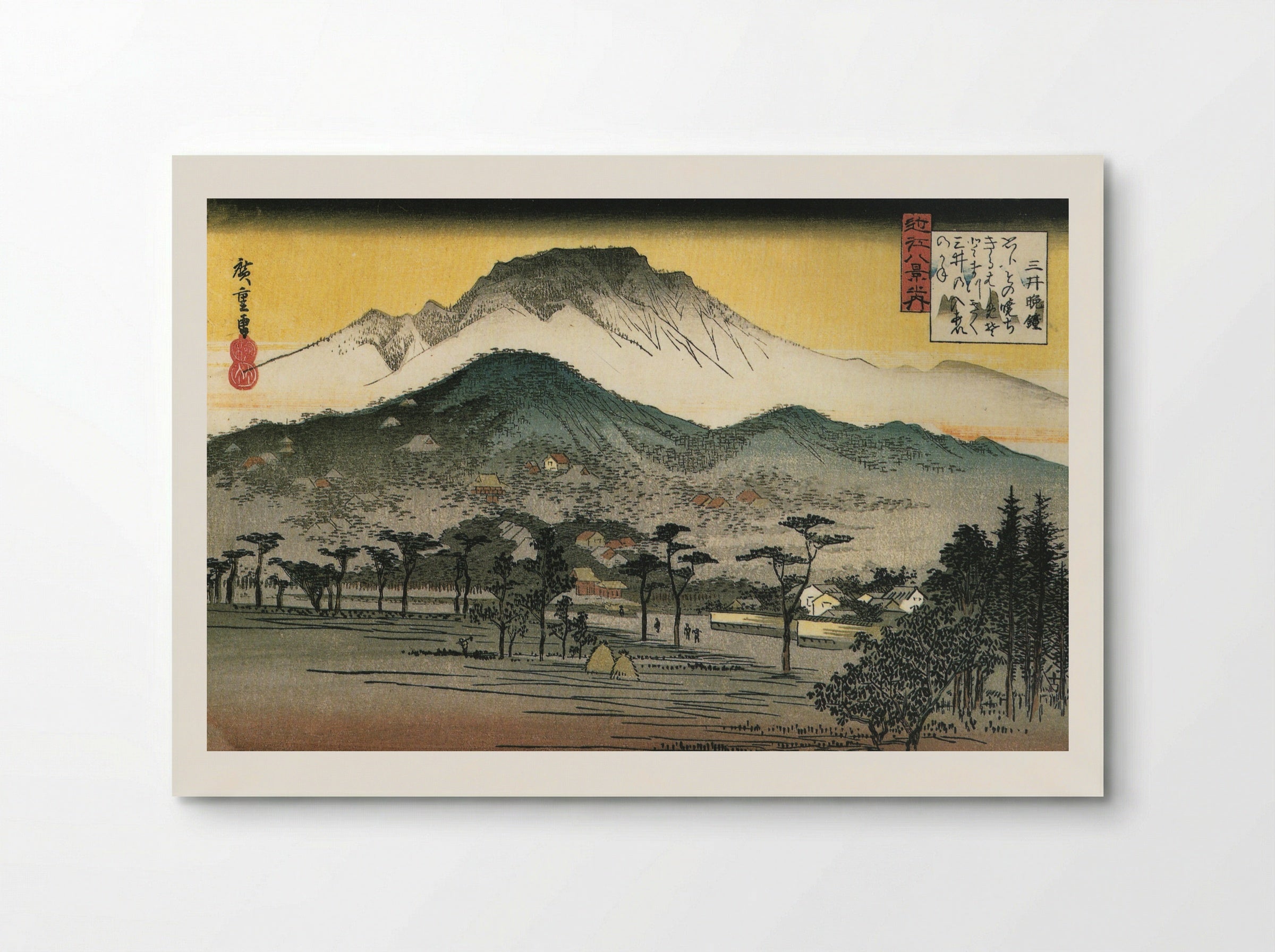 Evening Bell at Mii Temple - Utagawa Hiroshige - Poster