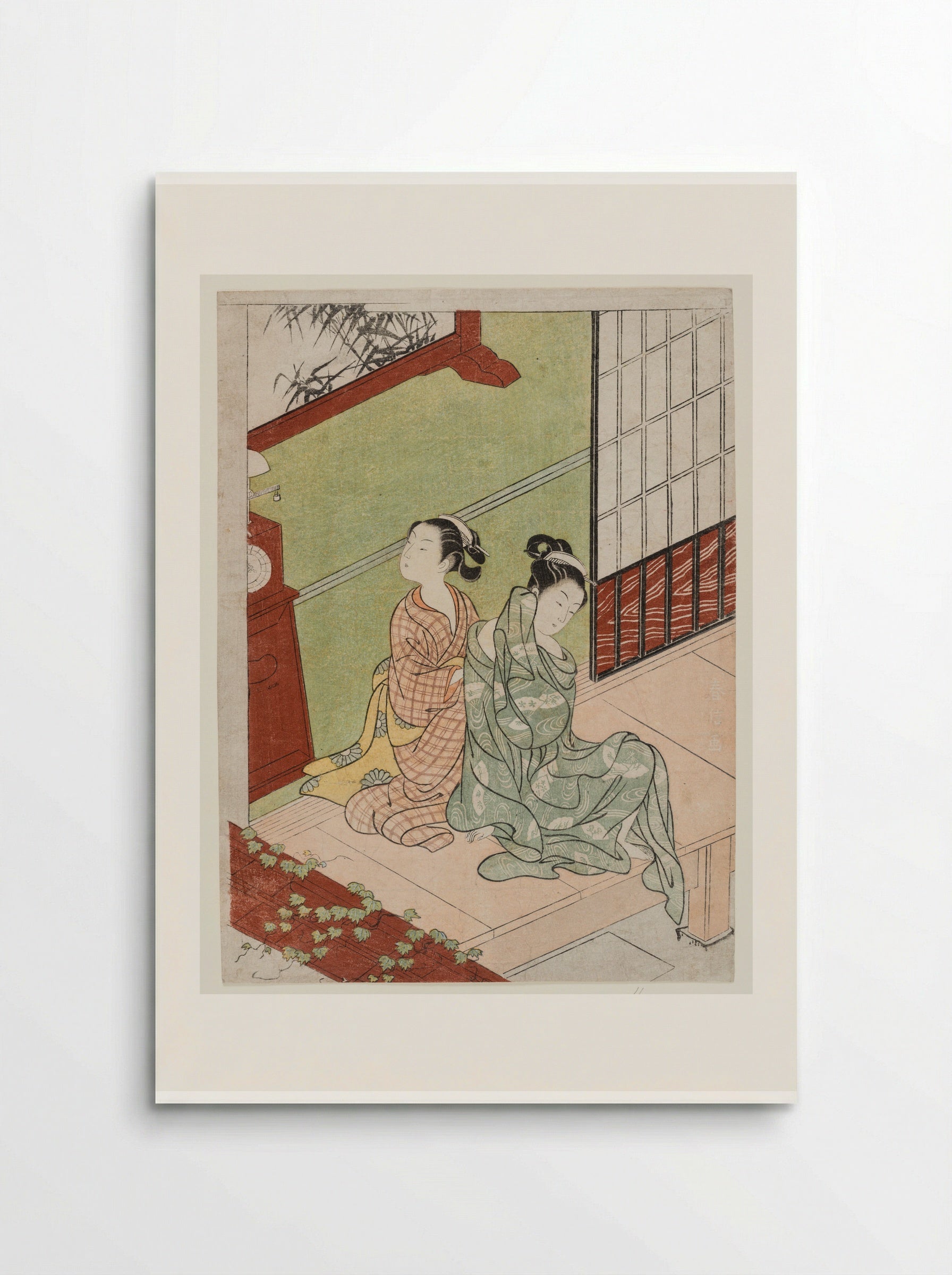 Evening Bell of the Clock - Suzuki Harunobu - Poster