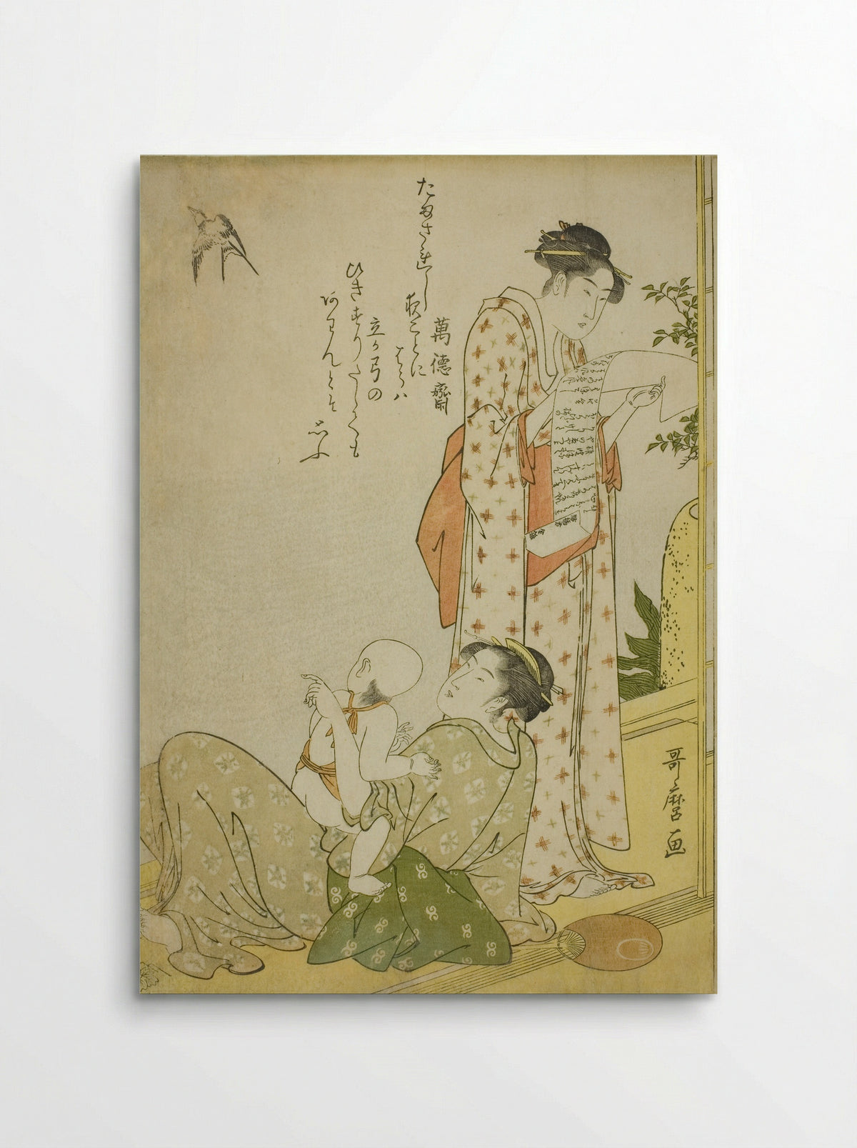 Evening Cool on the Verandah - Kitagawa Utamaro - Poster