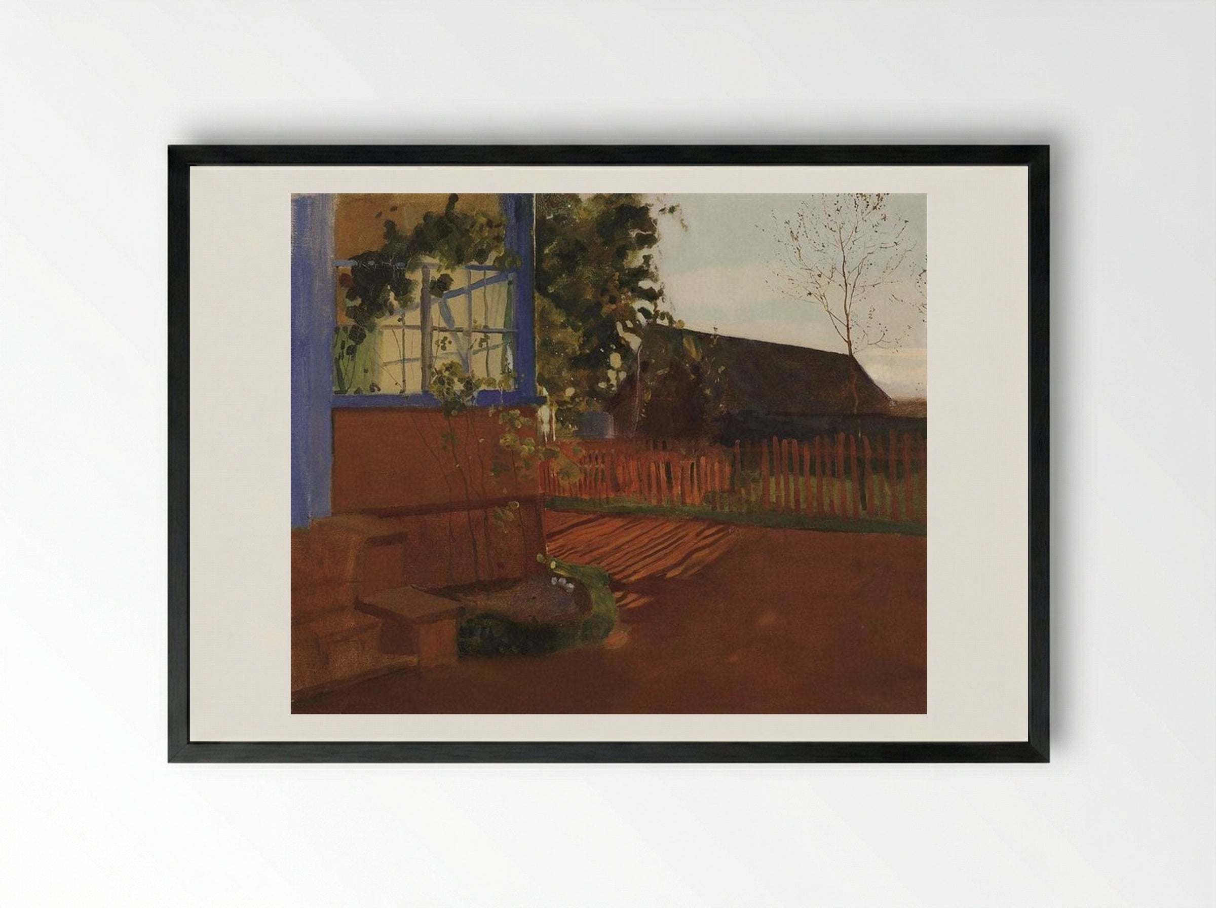 Evening Landscape - Konstantin Somov - Framed Print Black