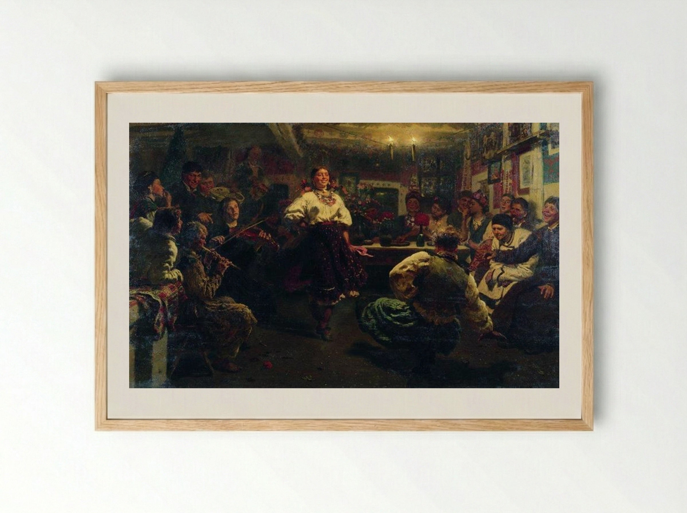 Evening Party - Ilya Repin - Framed Print Wood