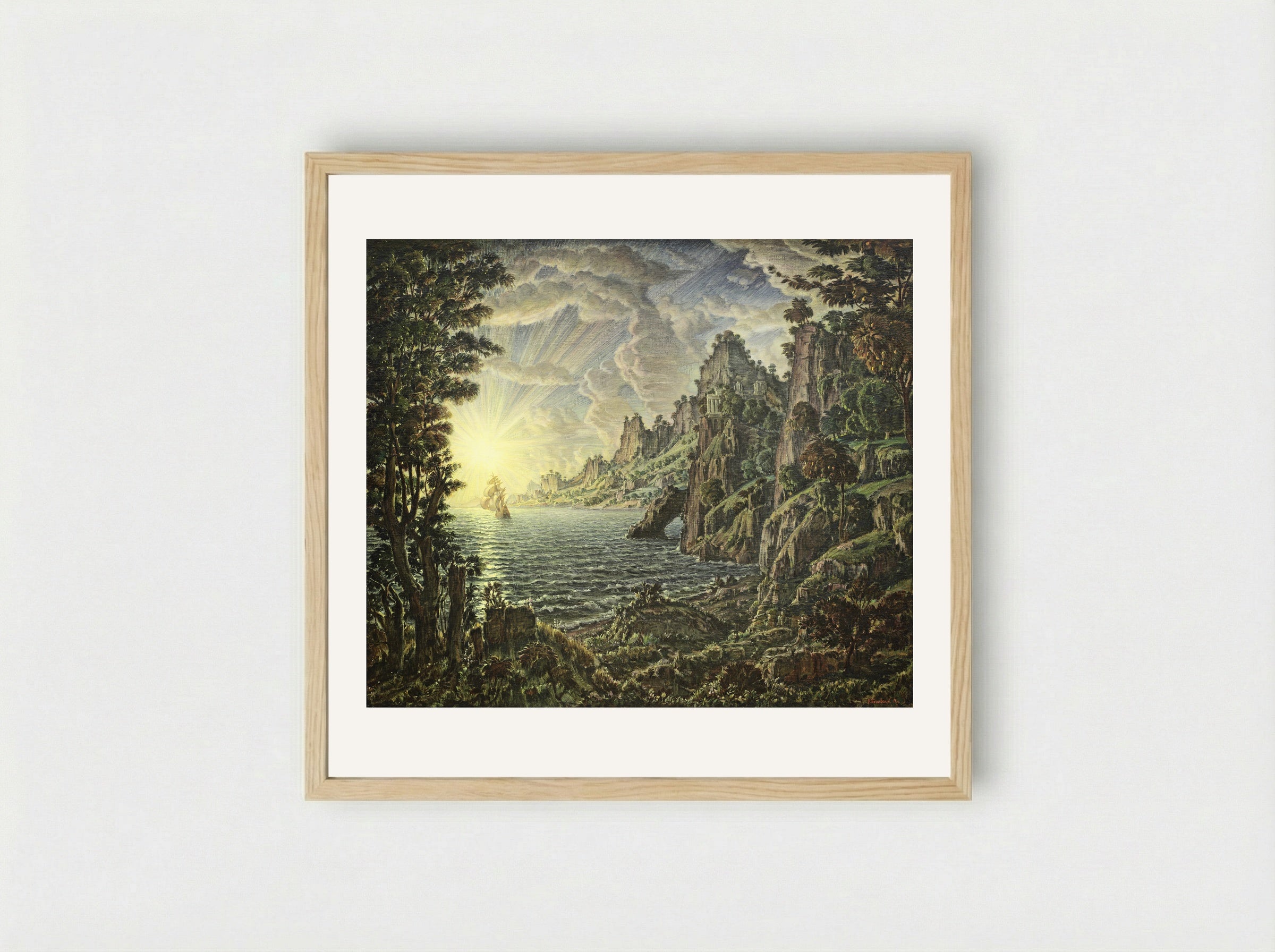 Evening Sun - Konstantin Bogaevsky - Framed Print Wood