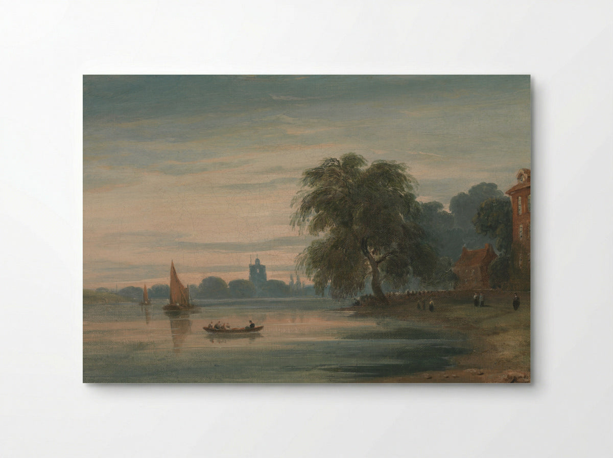 Evening View near the Thames in Lambeth, London - John Varley - Poster