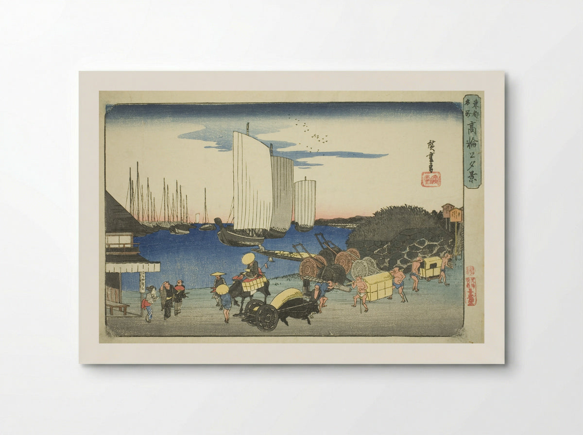 Evening View of Takanawa (Takanawa no yukei) - Utagawa Hiroshige - Poster