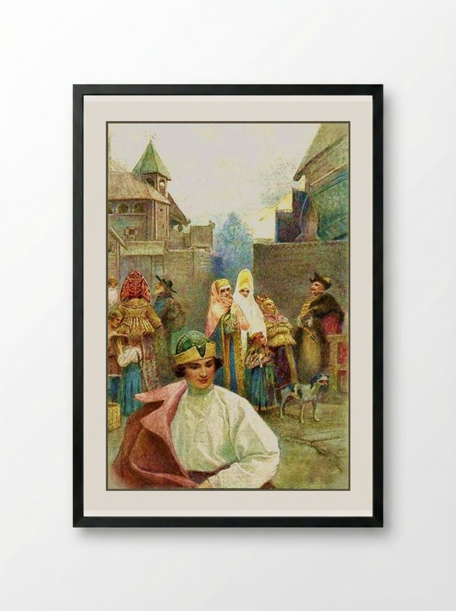 Evening Walk - Sergey Solomko - Framed Print Black