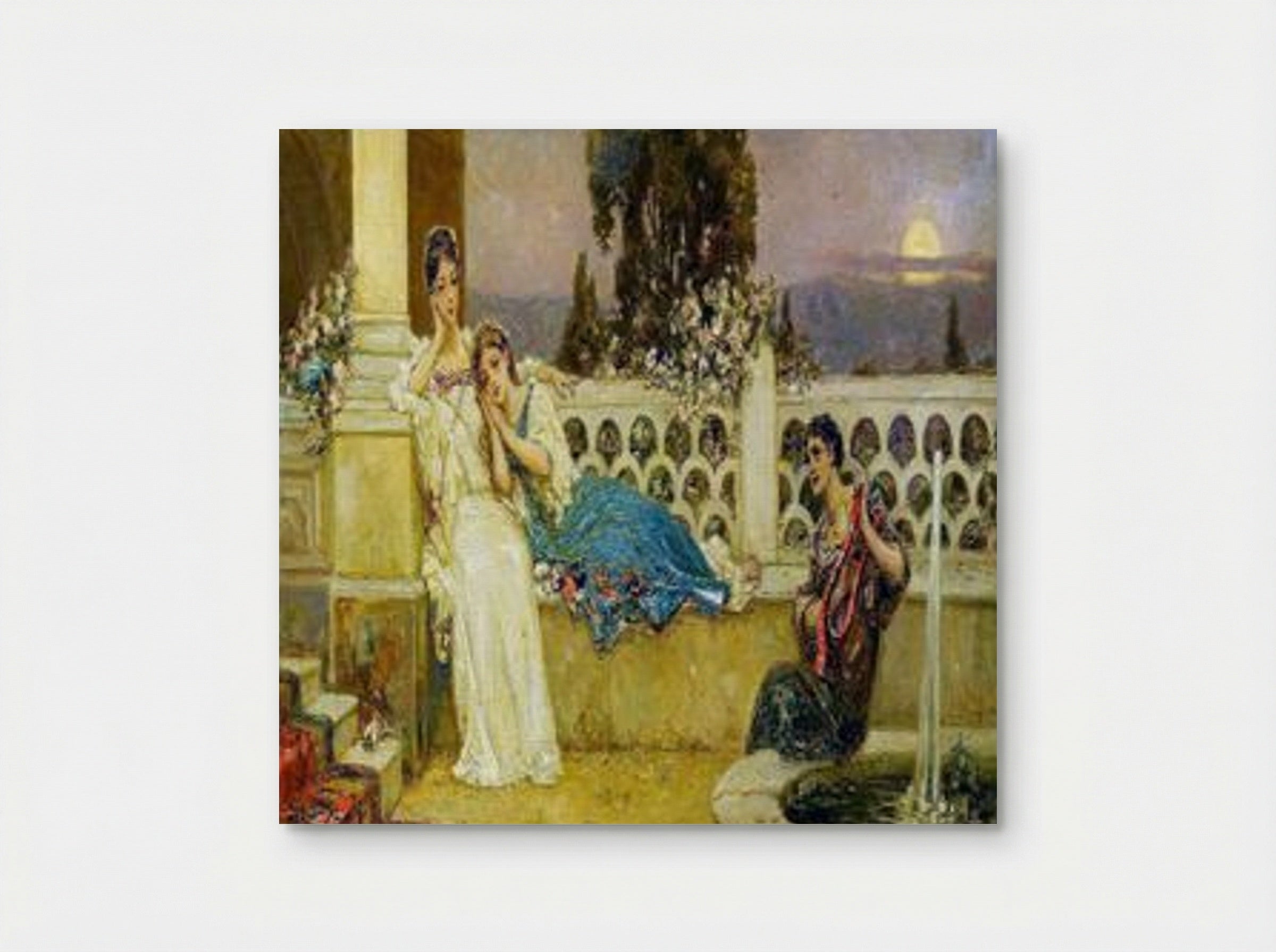 Evening at the Terrace - Wilhelm Kotarbinski - Poster
