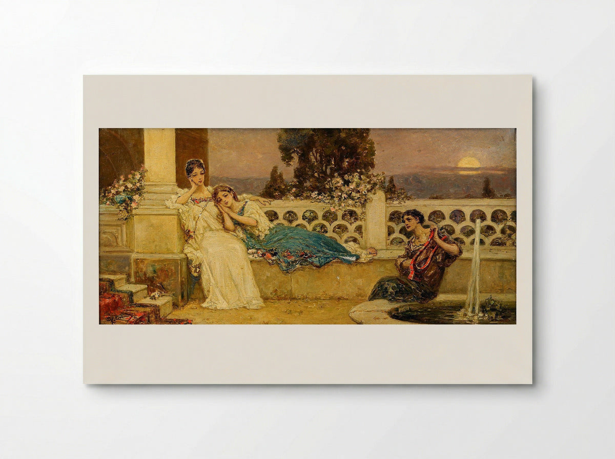 Evening at the Terrace - Wilhelm Kotarbinski - Poster