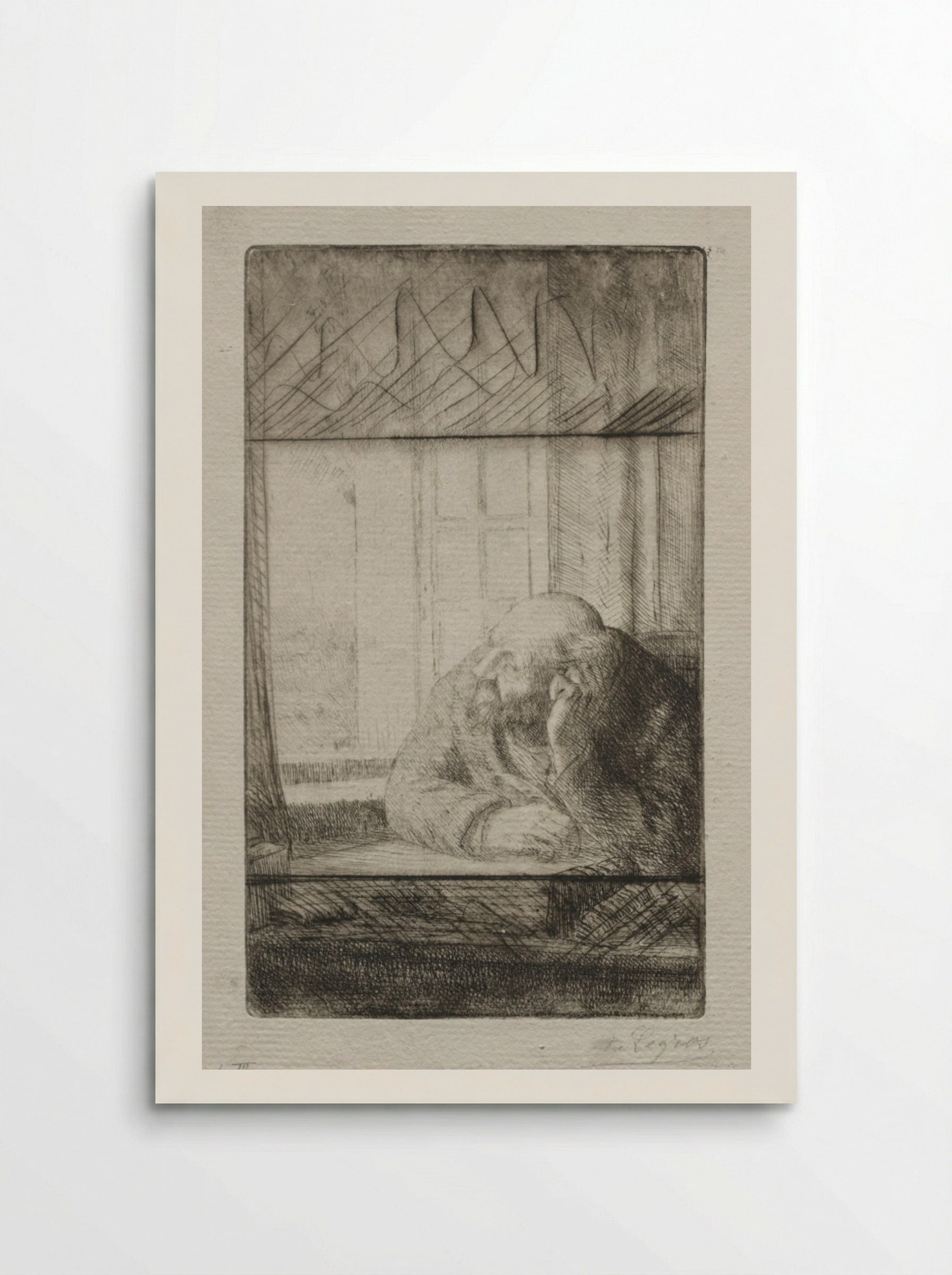 Evening at the Window - Alphonse Legros - Poster