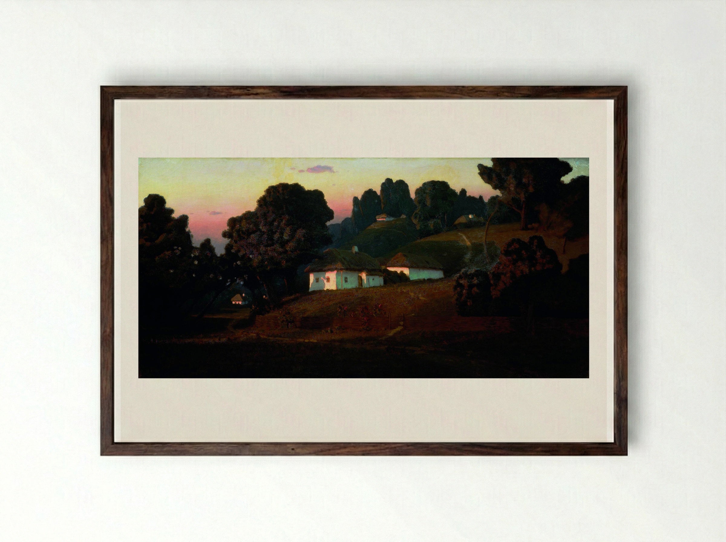 Evening in Ukraine - Arkhip Kuindzhi - Framed Print Dark Wood