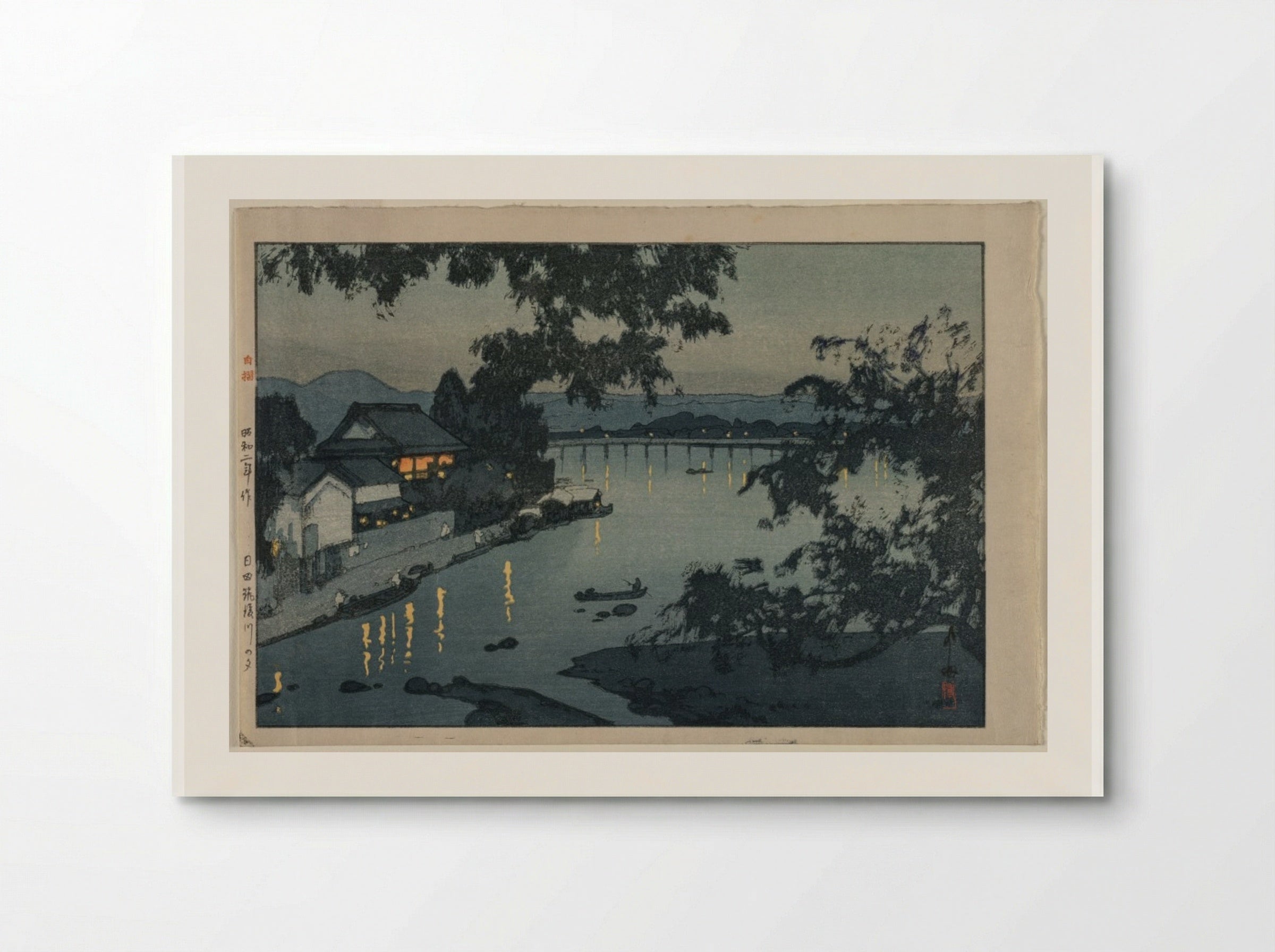 Evening on the Chikugo River - Yoshida Hiroshi - Poster