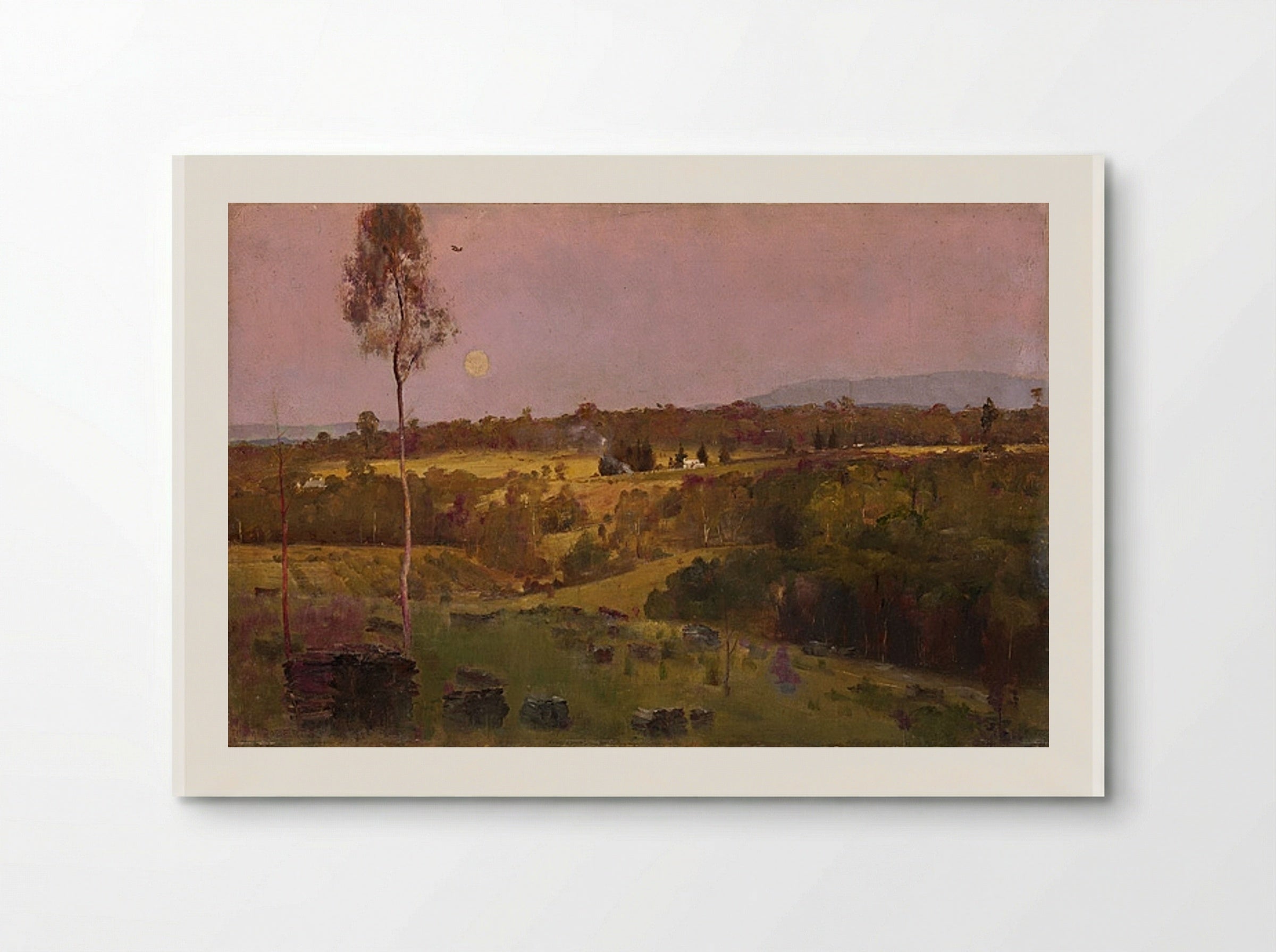 Evening, when the quiet east flushes faintly at the sun's last look - Tom Roberts - Poster