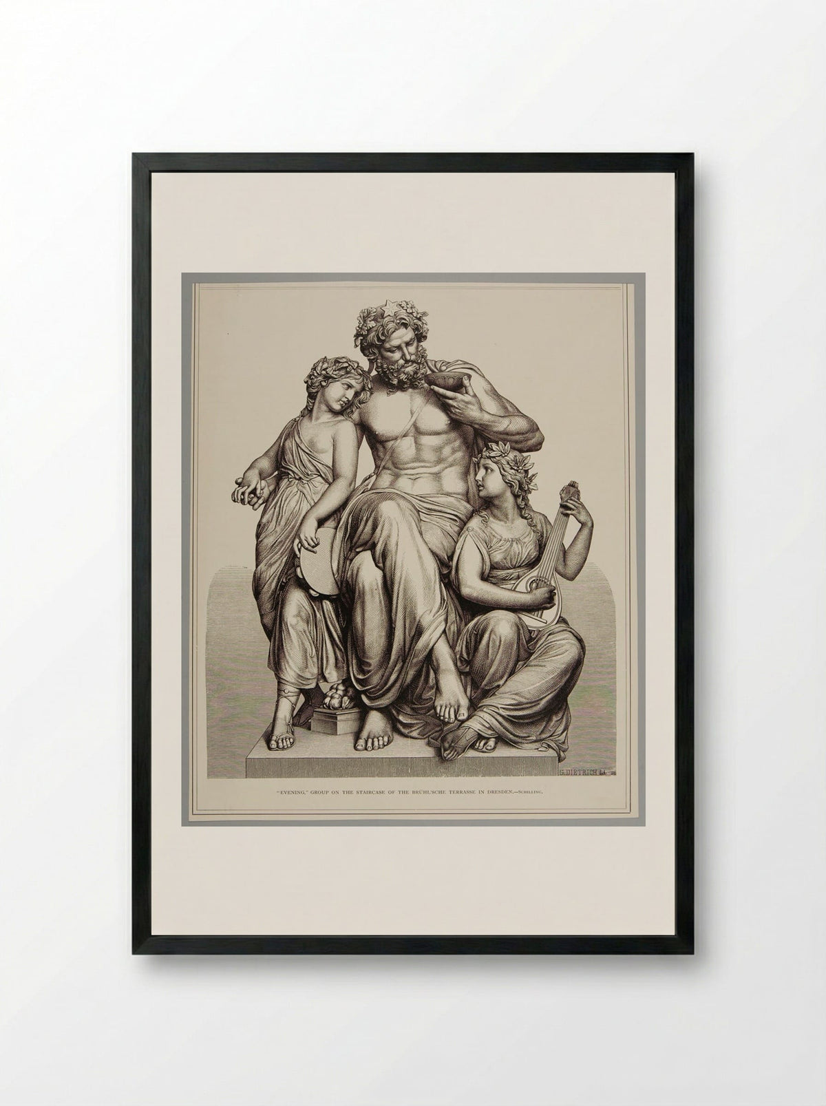 Evening - Gotthold Dietrich - Framed Print Black
