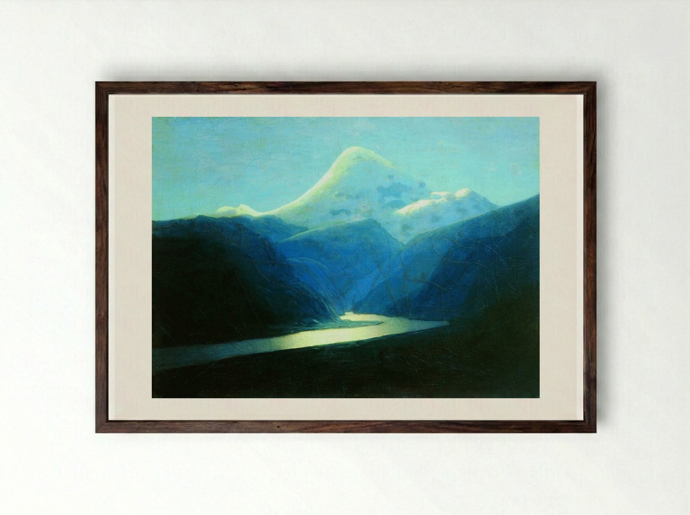 Evening - Arkhip Kuindzhi - Framed Print Dark Wood