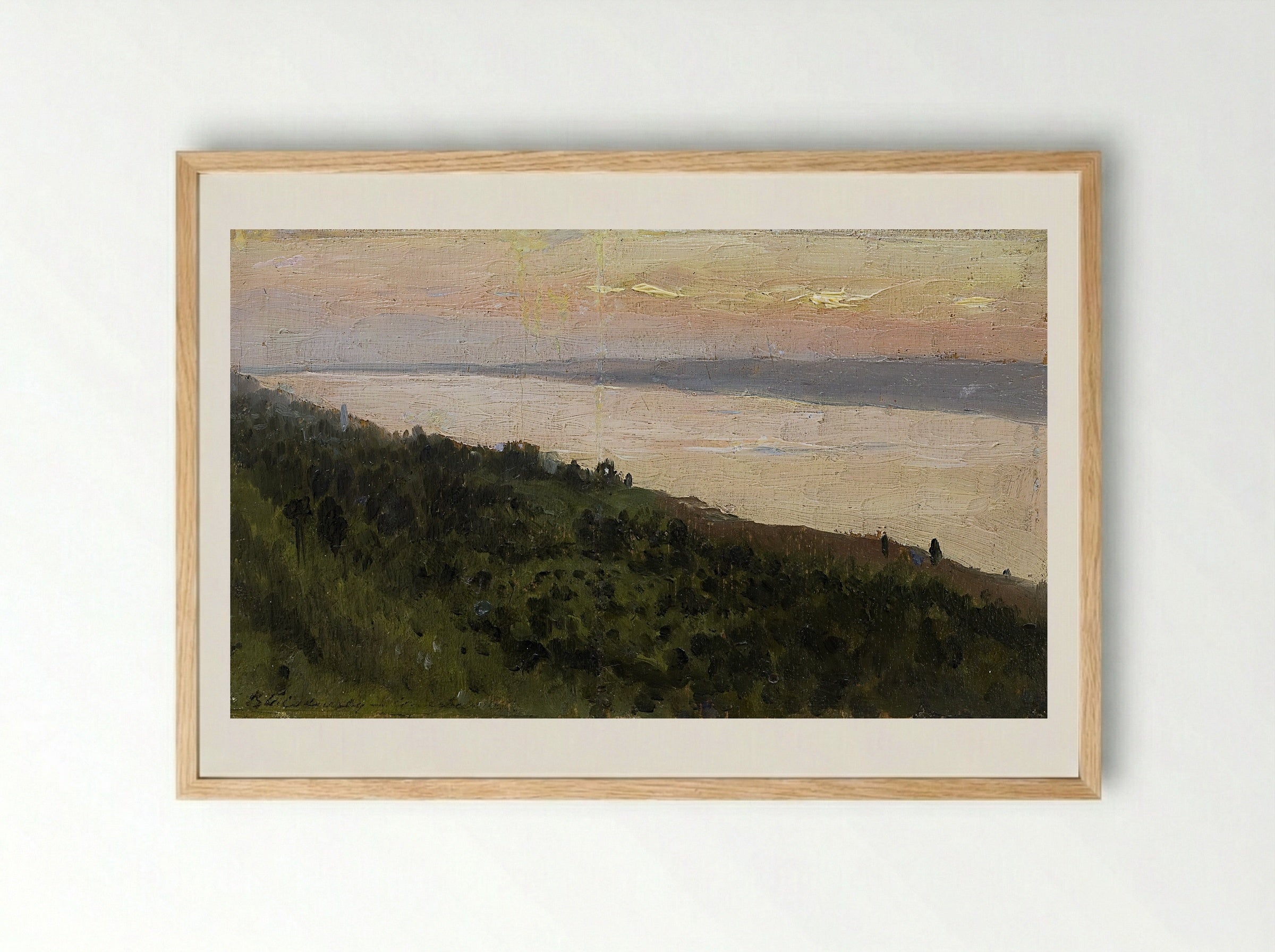 Evening. Golden Plyos - Isaac Levitan - Framed Print Wood