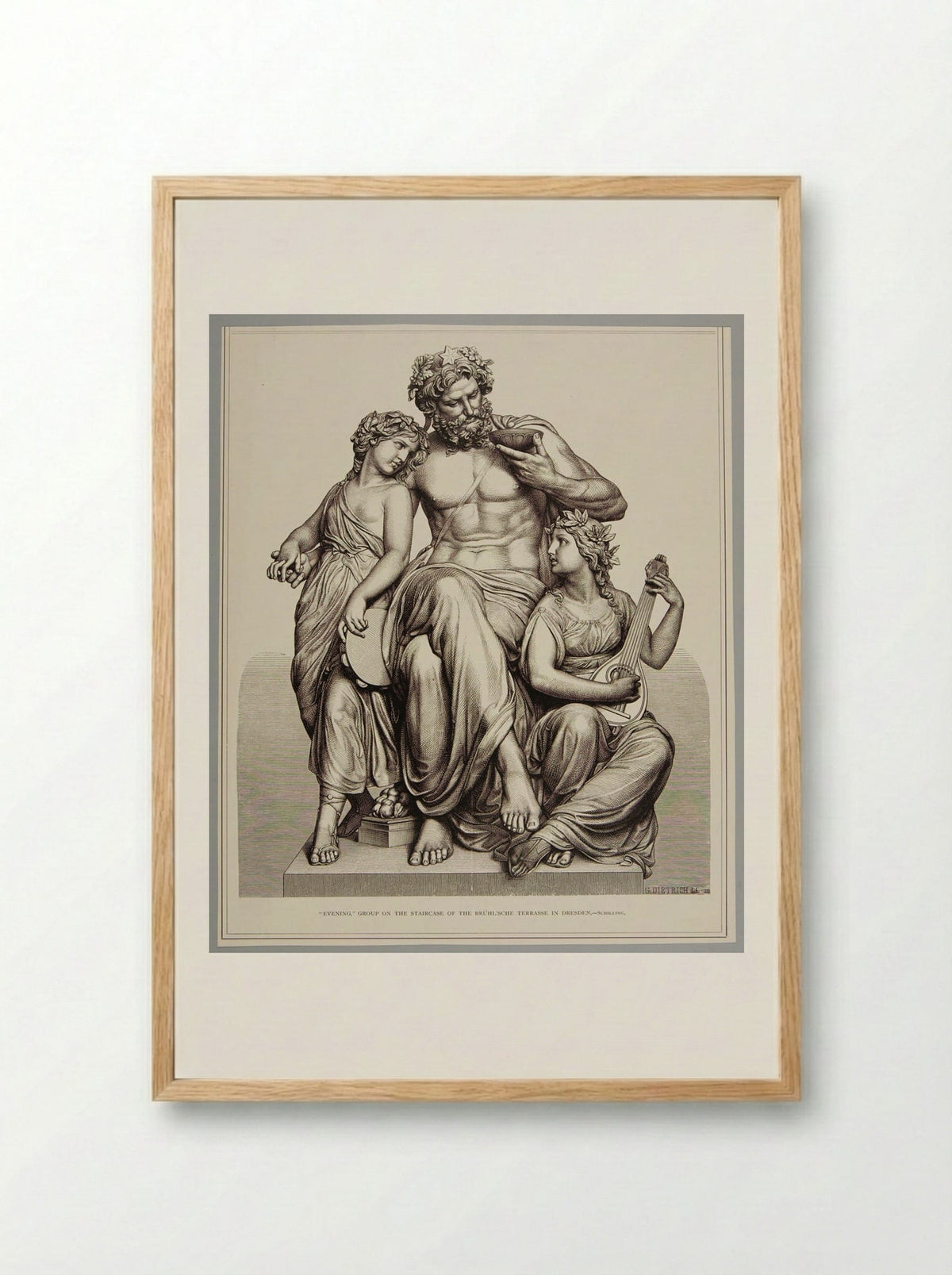 Evening - Gotthold Dietrich - Framed Print Wood