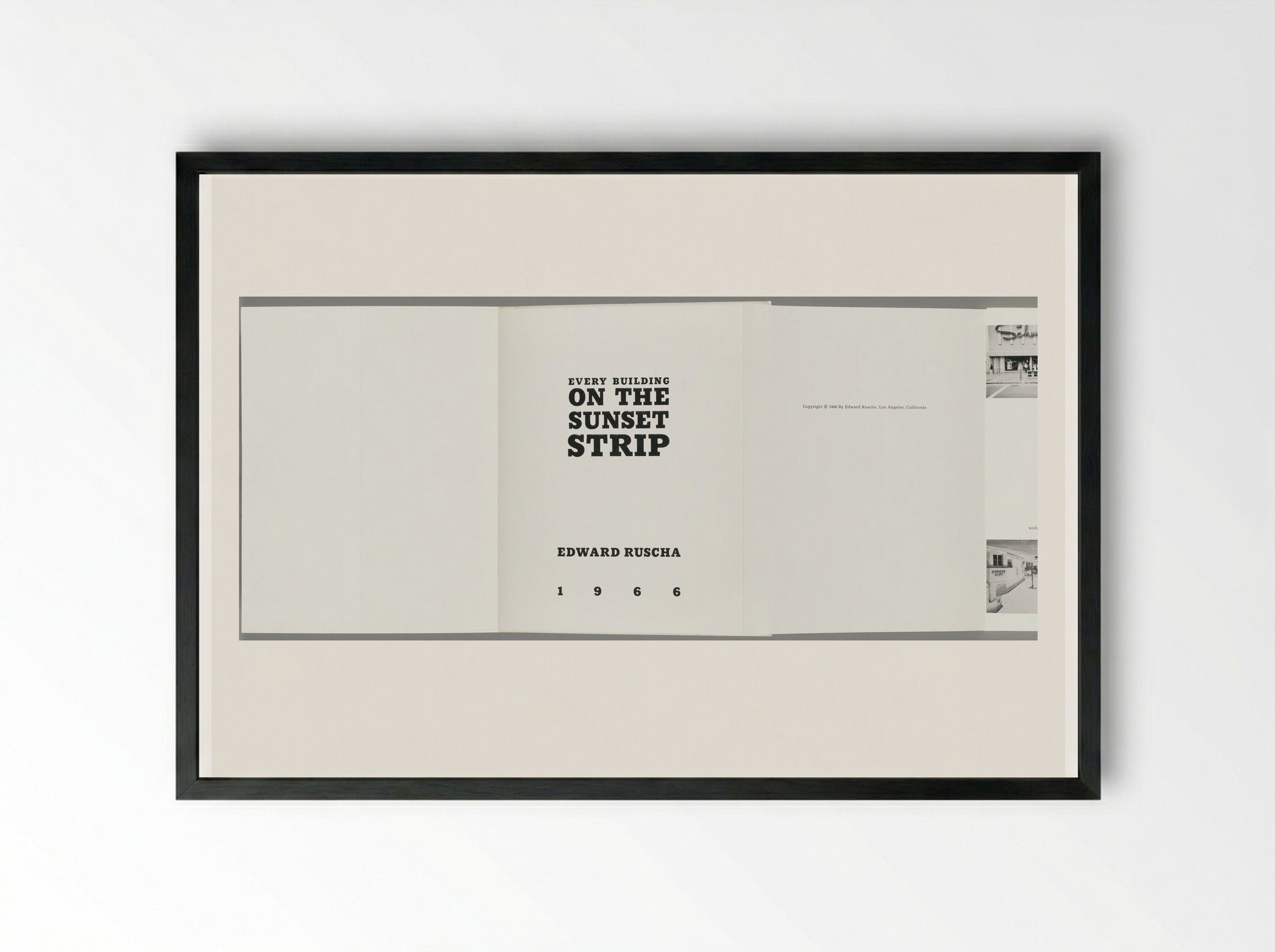 Every Building on the Sunset Strip - Edward Ruscha - Framed Print Black