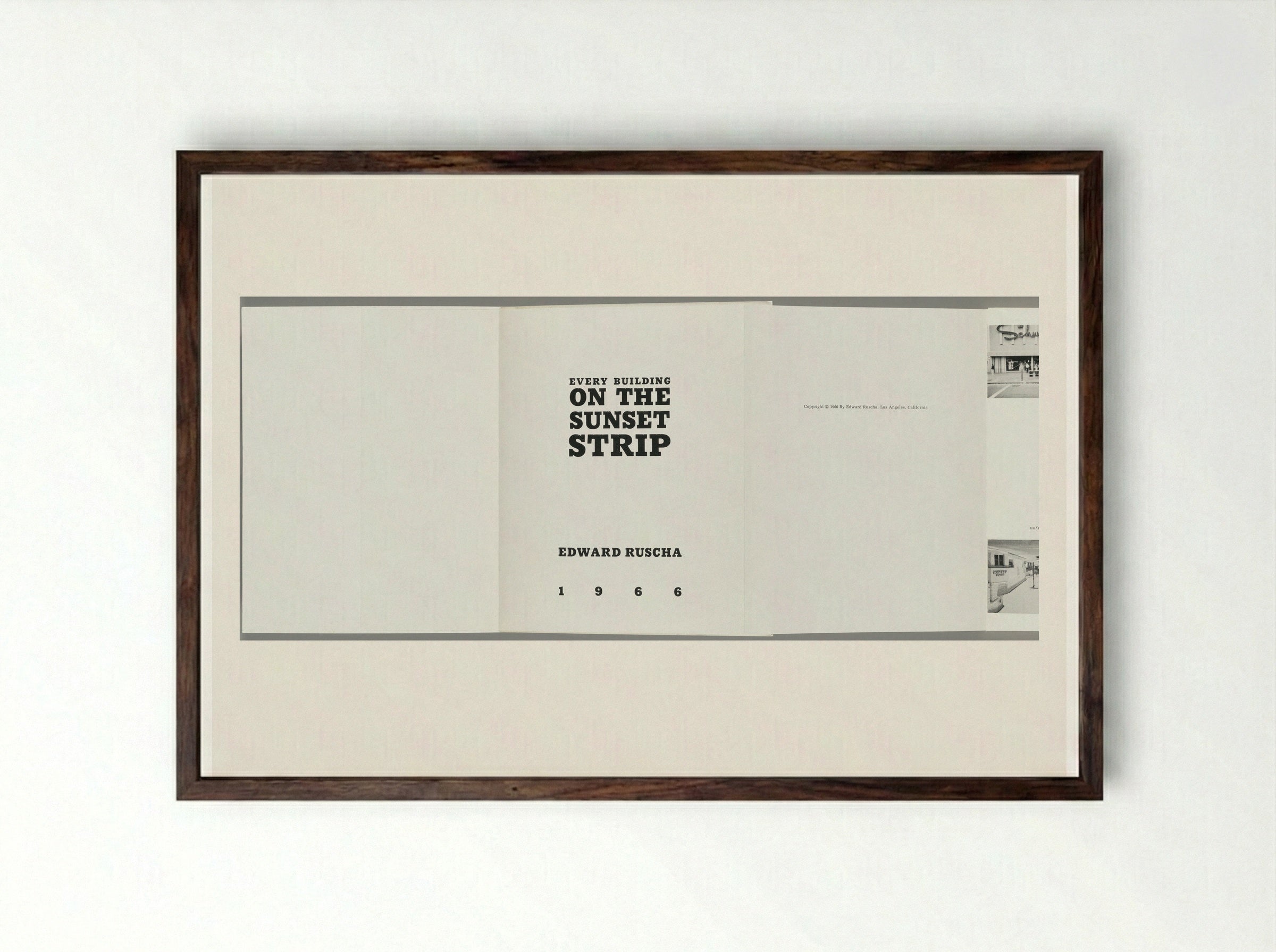 Every Building on the Sunset Strip - Edward Ruscha - Framed Print Dark Wood