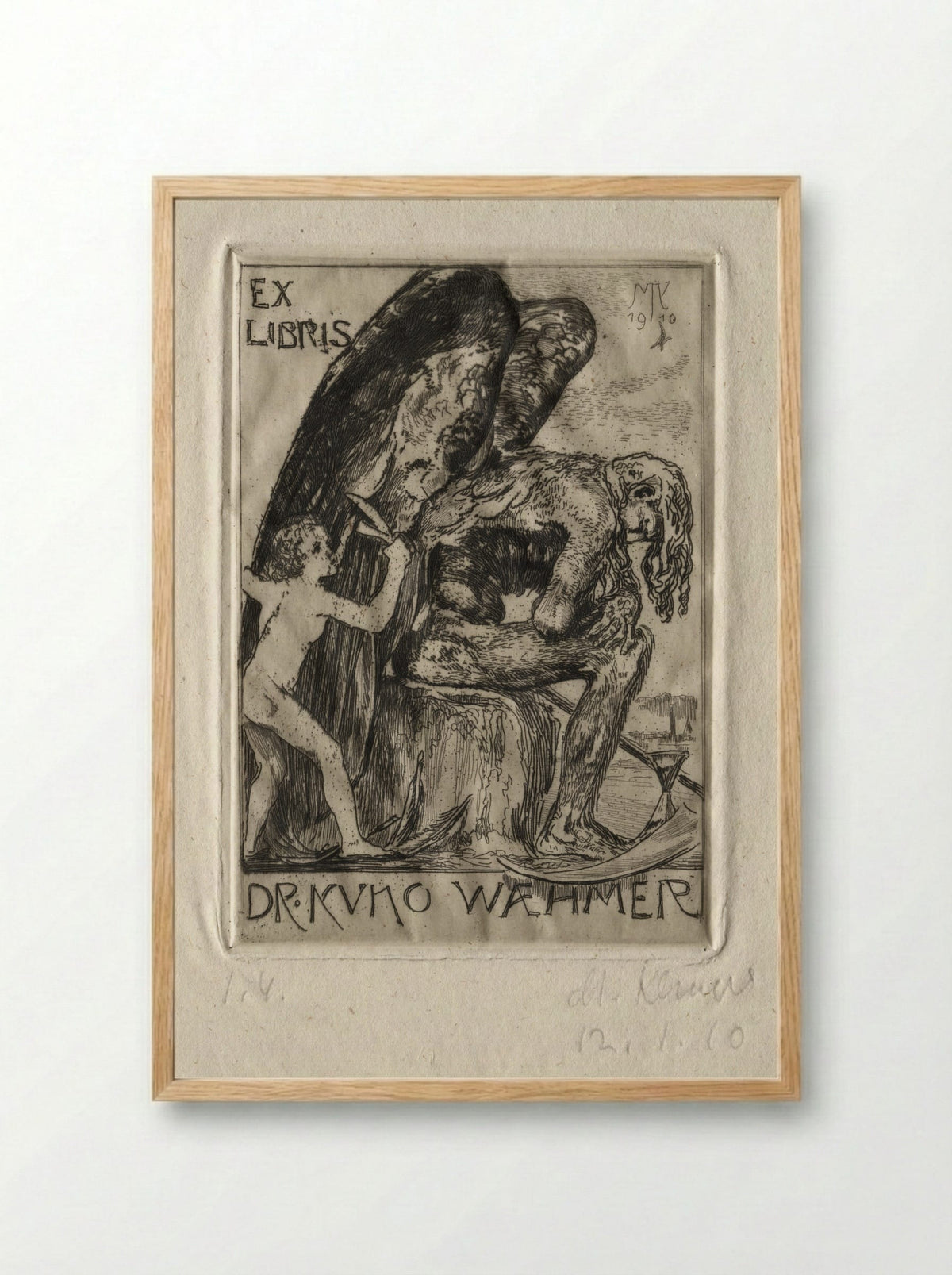 Ex Libris Dr. Kuno Waehmer - Max Klinger - Framed Print Wood